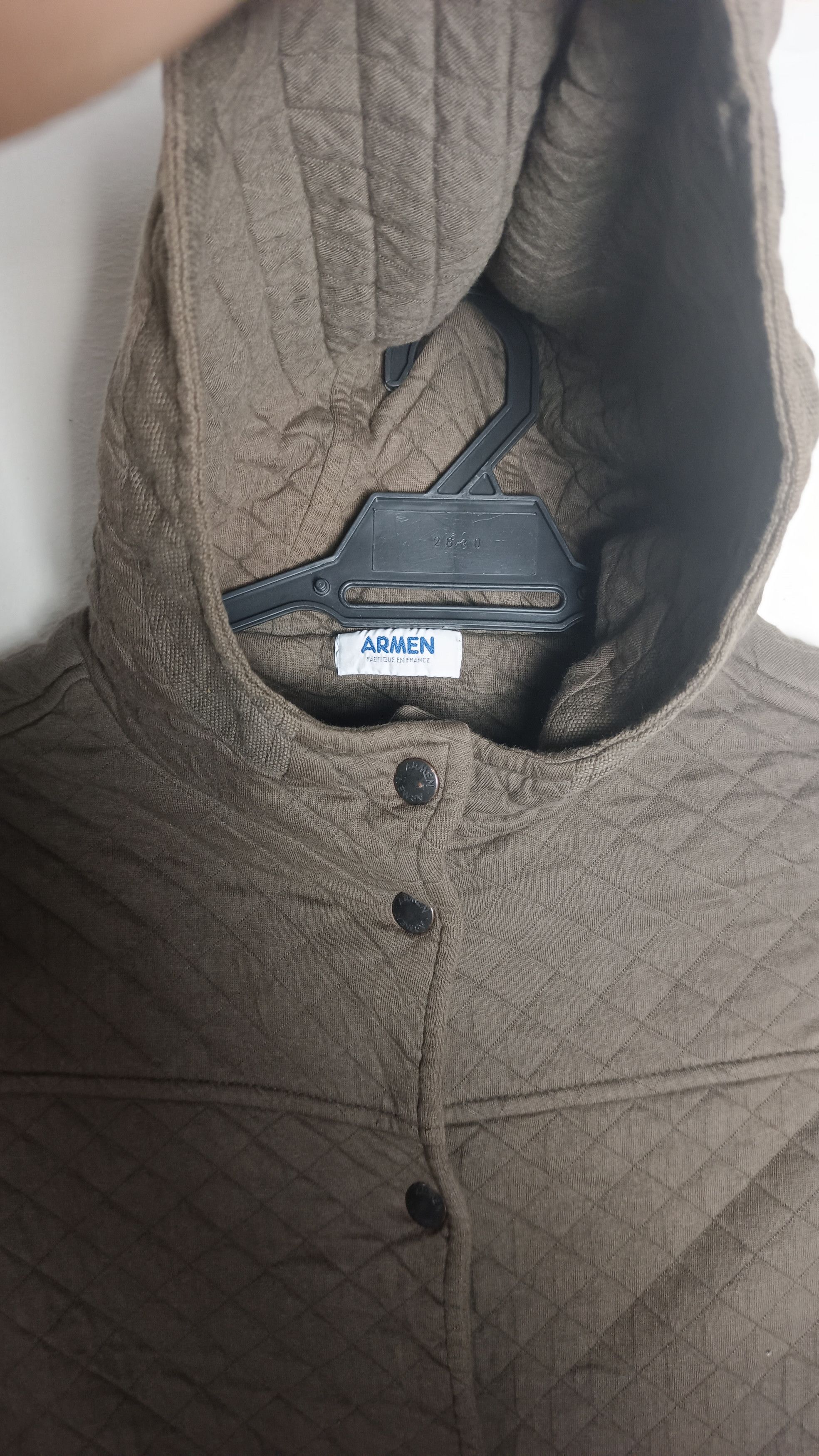 Designer Armen Women's Quilted French Hooded Coat Size S / US 4 / IT 40 - 4 Thumbnail