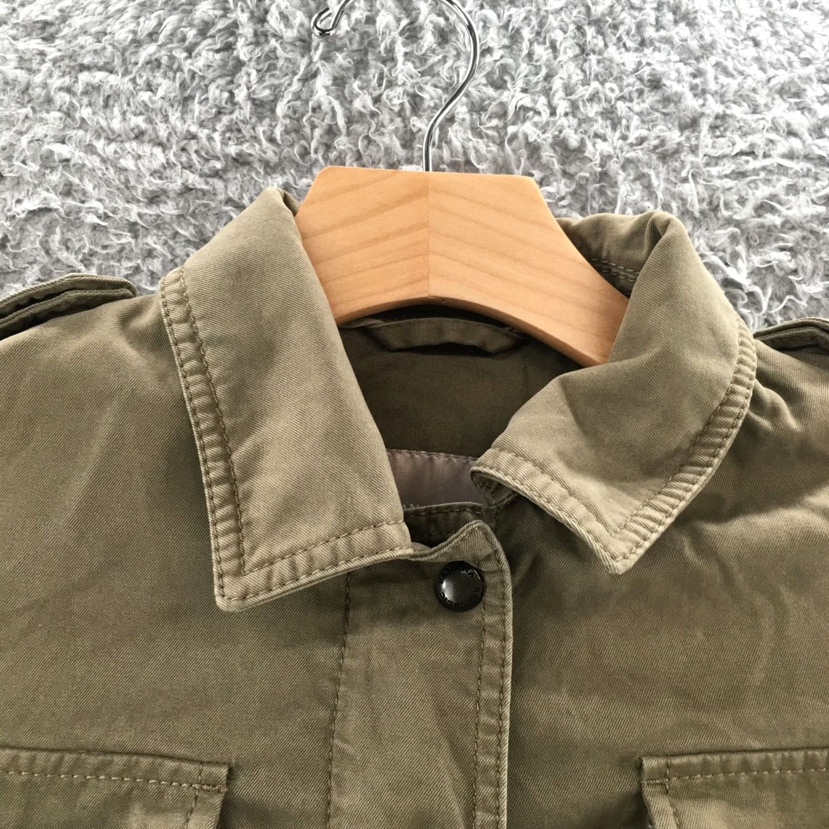 Banana Republic Banana Republic Utility Jacket Womens XS Green Snap Buttons Pocket Casual Collar Jacket Size XS / US 0-2 / IT 36-38 - 4 Thumbnail