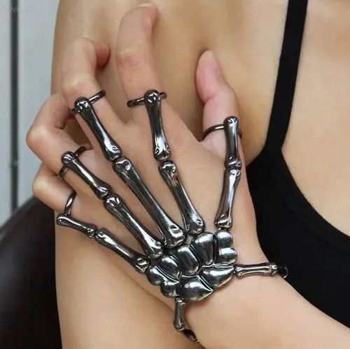 Japanese Brand Adjustable Skeleton Skull Hand Glove Size ONE SIZE - 4 Thumbnail