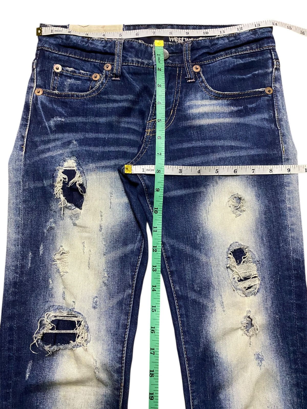 Other Vintage Westwood Thunder Wash Distressed Skinny Jeans Size US 28 / EU 44 - 13 Thumbnail