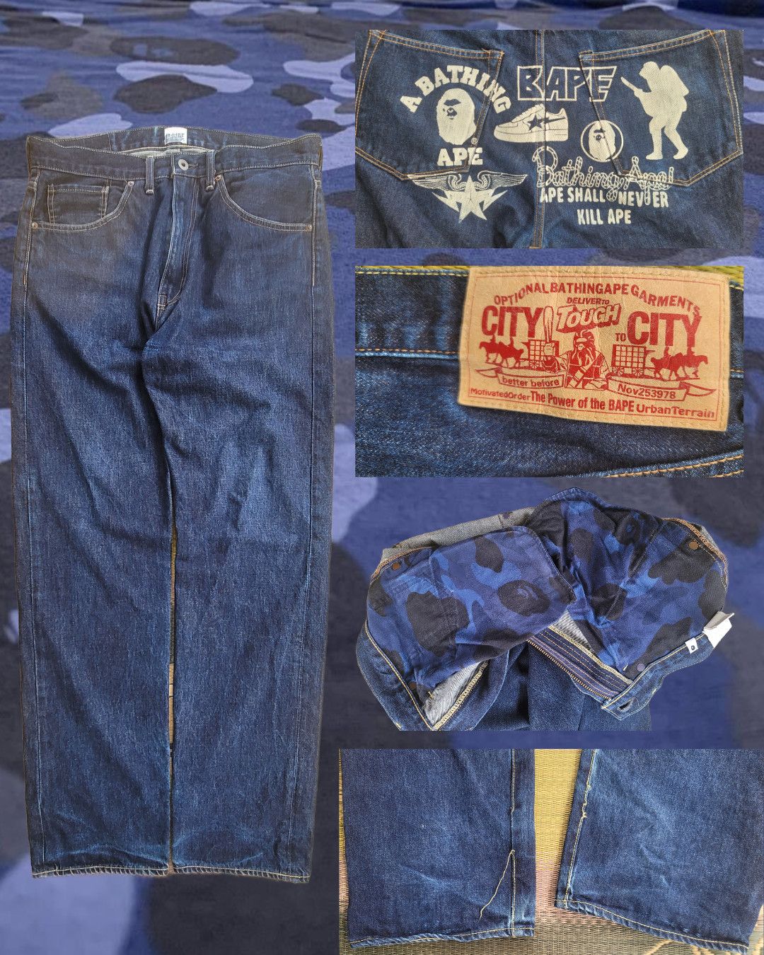 Bape 2006/7 Bape Icon Jeans SZ M Size US 34 / EU 50 - 2 Thumbnail