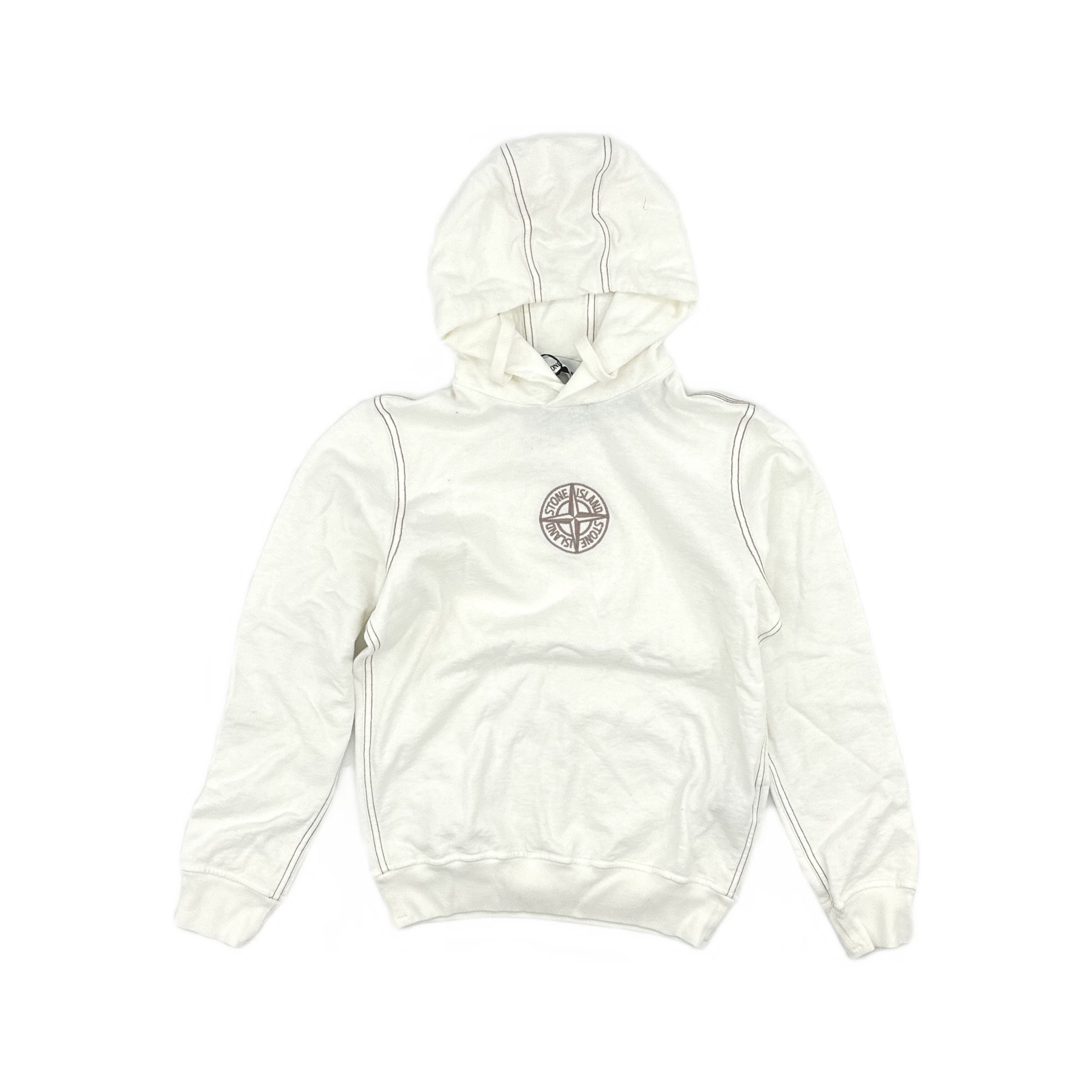 Stone Island Stone Island Logo Hoodie White Size S Size US S / EU 44-46 / 1 - 1 Thumbnail