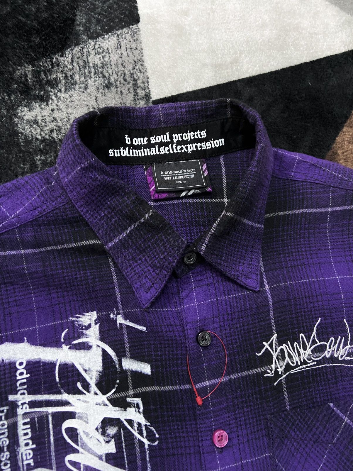 Hysteric Glamour Rare 00s B-One Soul Project Poem Grafitti Veterano Plaid Size US M / EU 48-50 / 2 - 9 Thumbnail