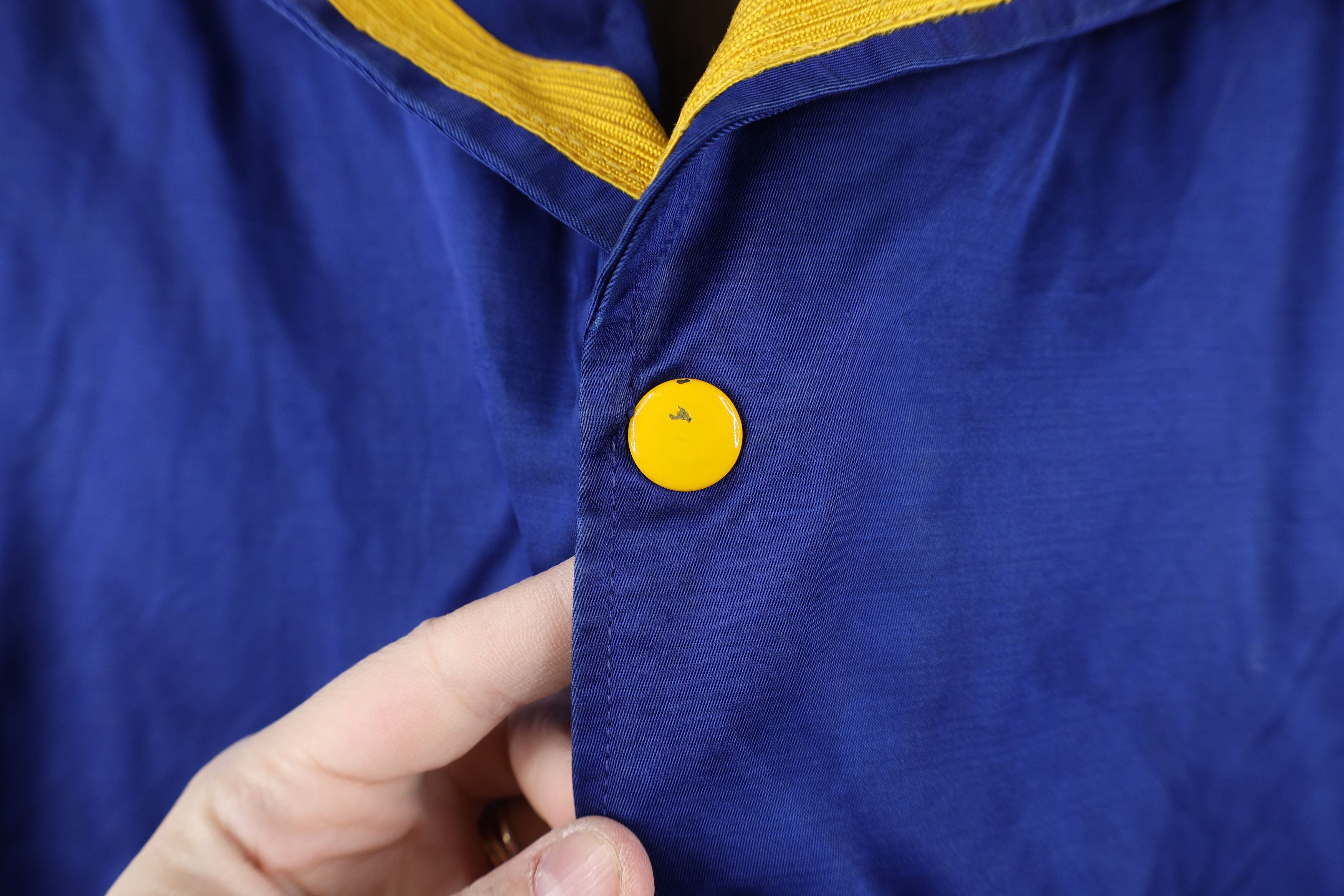 Vintage Vintage 50s Gabardine Rayon Cape Neck Varsity Jacket USA Size US S / EU 44-46 / 1 - 9 Thumbnail