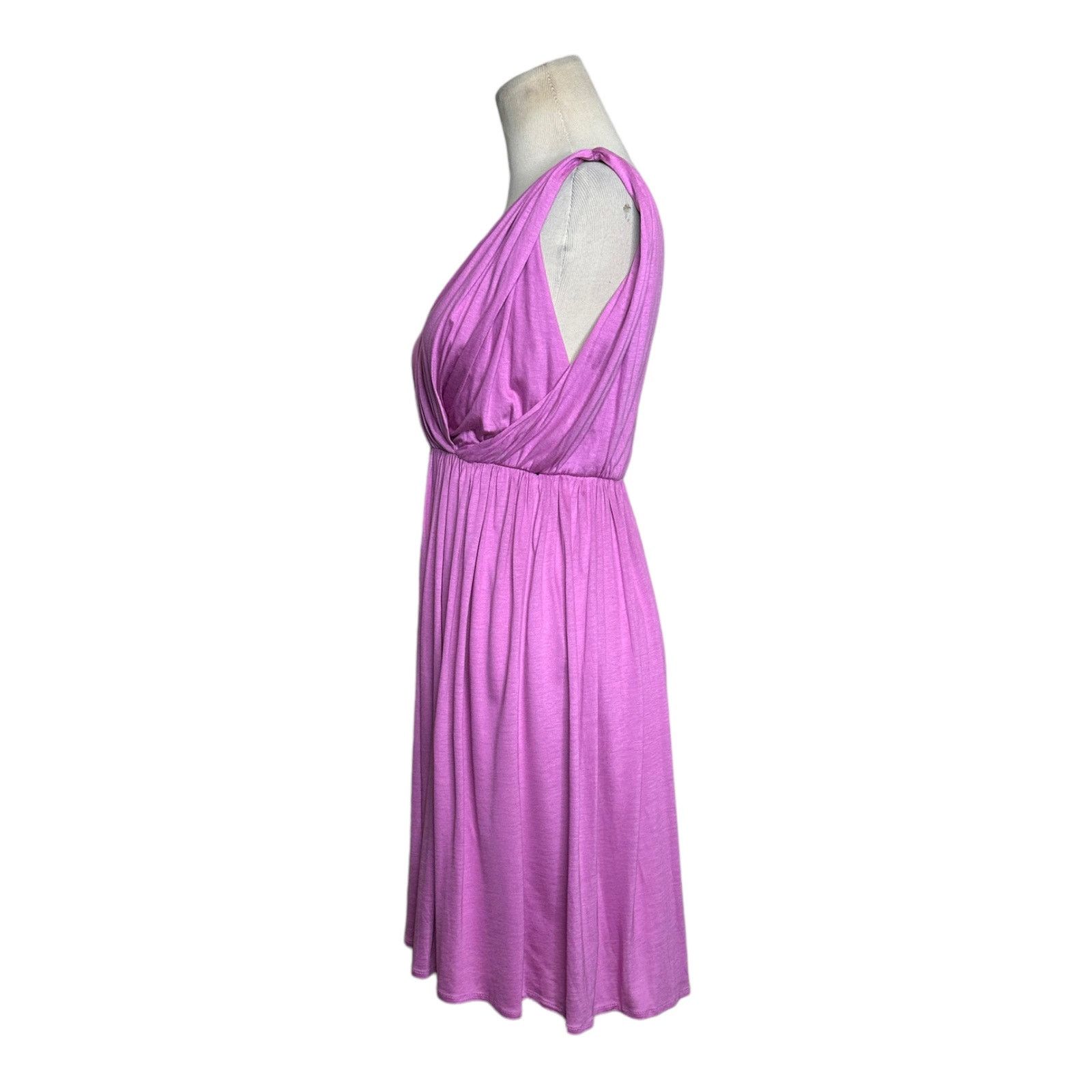 Loft Loft lilac sleeveless V neck mini summer dress size XSP Size XS / US 0-2 / IT 36-38 - 12 Thumbnail