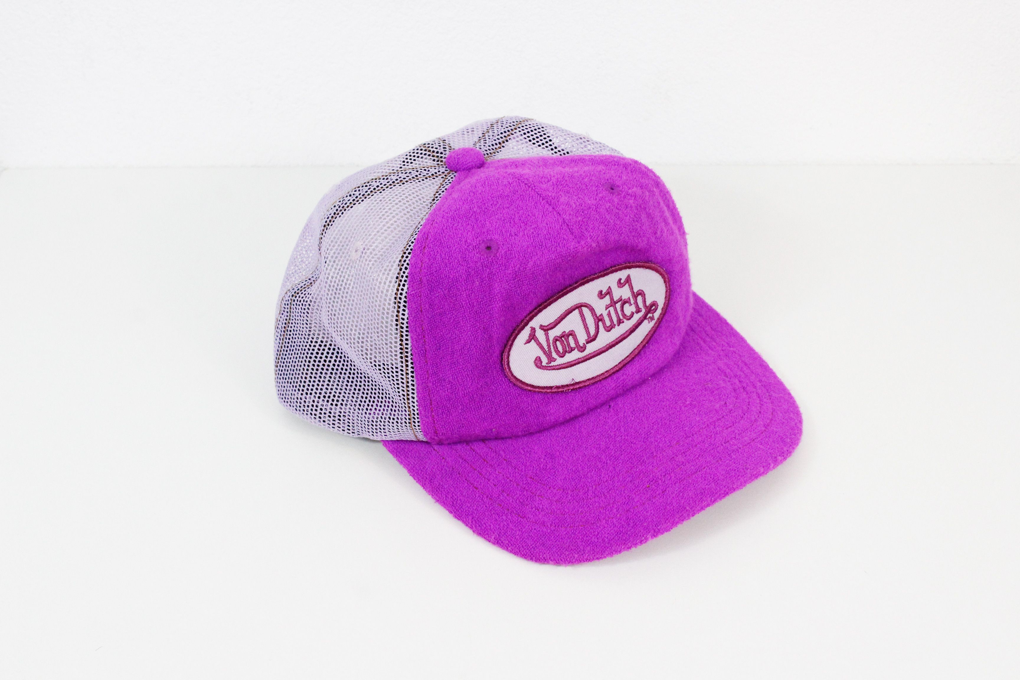 Von Dutch Vintage Von Dutch Logo Y2K Fleece Trucker Cap Hat Size ONE SIZE - 2 Thumbnail