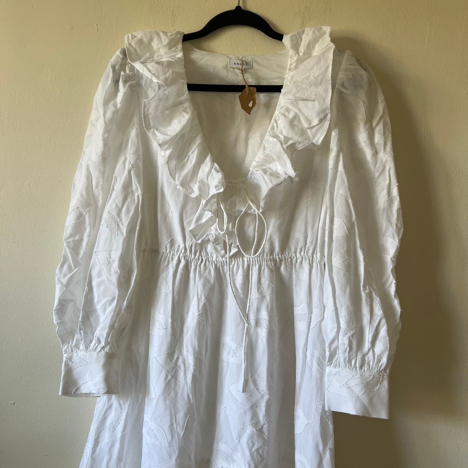 RHODE Rhode Resort maxi white dress size S lips print C10 Size ONE SIZE - 3 Thumbnail