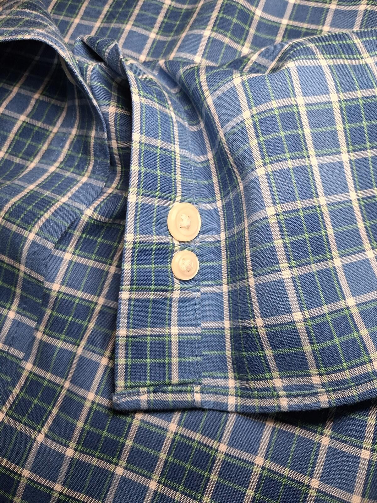L.L. Bean LL Bean Button Up Shirt Mens 2XLT Blue Plaid 100% Cotton Size US XXL / EU 58 / 5 - 7 Thumbnail