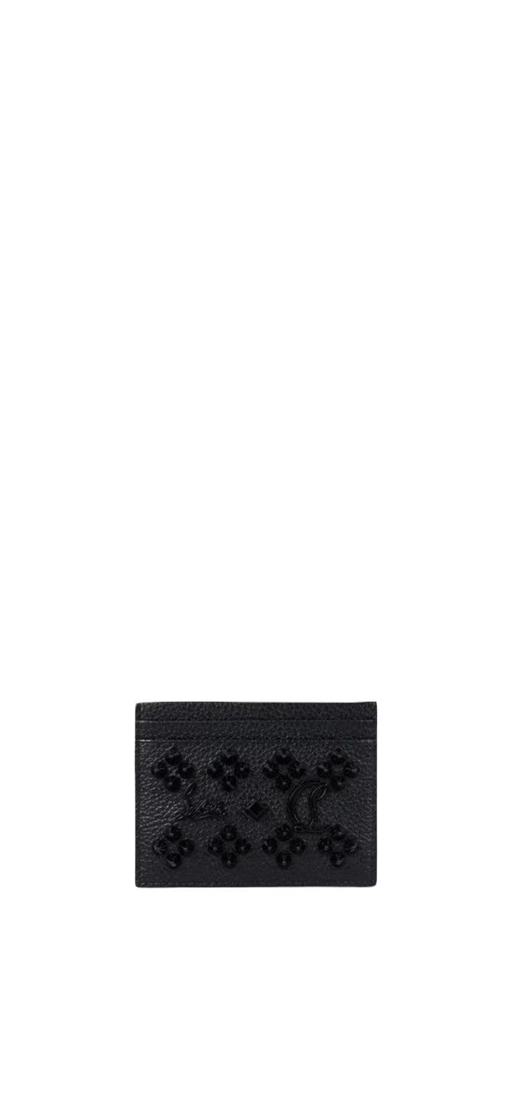 image of Christian Louboutin Kios Loubisky Card Holder in Black, Men's