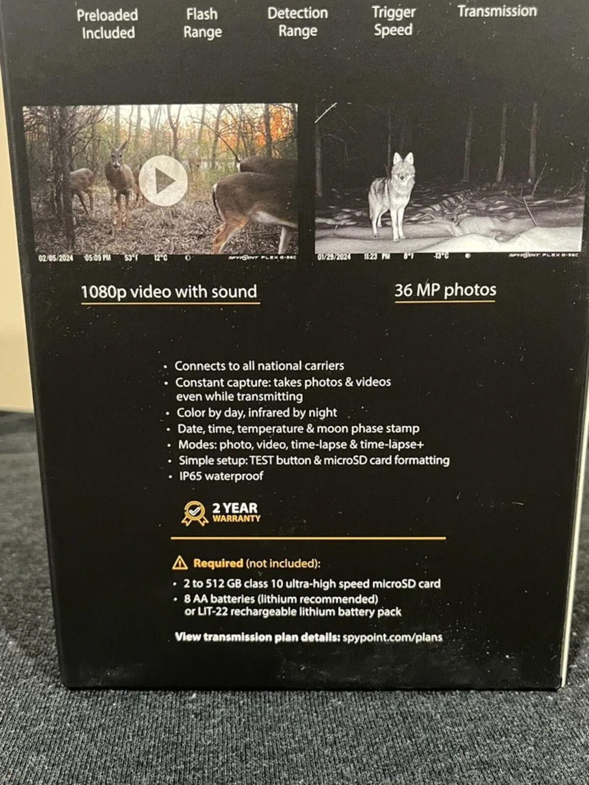 Other SPYPOINT FLEX G-36 Cellular Trail Camera 36 MP 1080P Video Size ONE SIZE - 5 Thumbnail