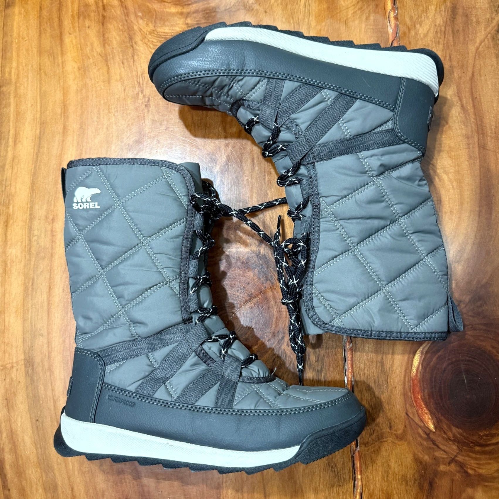 SOREL Sorel Whitney Ii Boots 6.5 Women's Insulated Winter Quarry Grey Quilted Lace Up Size US 8 / IT 38 - 2 Thumbnail
