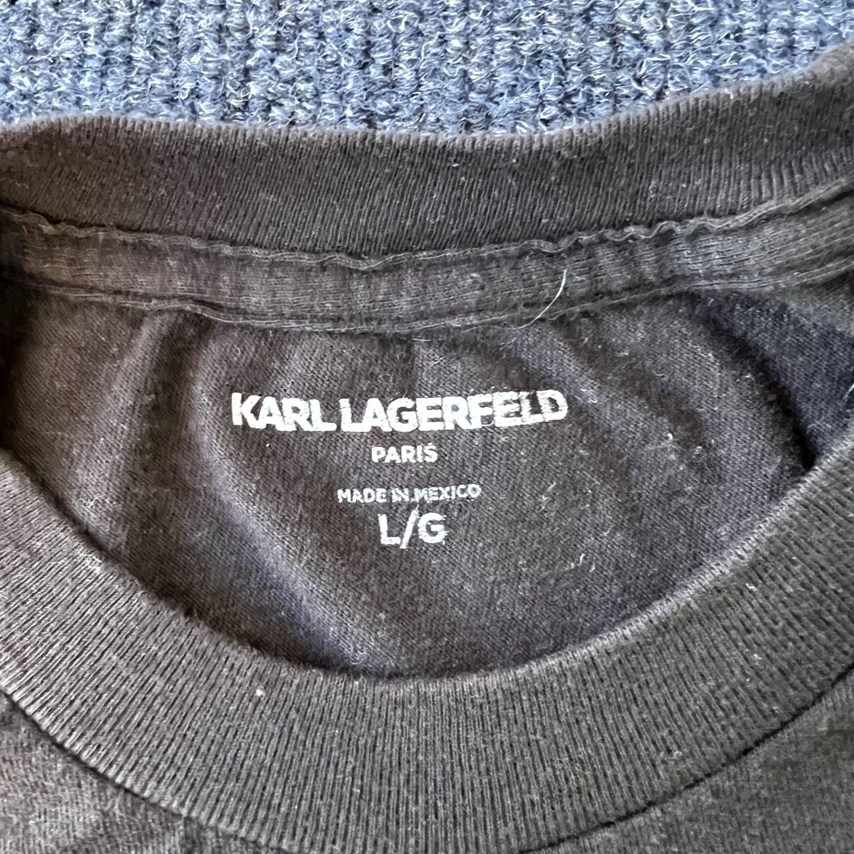 Karl Lagerfeld VINTAGE Karl Lagerfeld Paris Shirt Mens Large Black Graphic Coordinates Tee T-Shirt Size US L / EU 52-54 / 3 - 2 Thumbnail