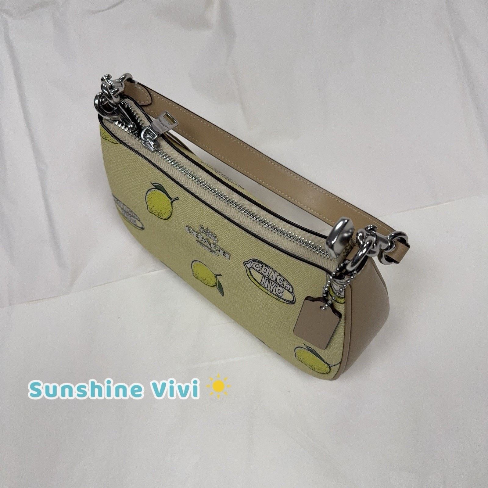 Coach NWT Coach Teri Shoulder Bag Crossbody Lemon Yellow CBA53 Size ONE SIZE - 8 Thumbnail