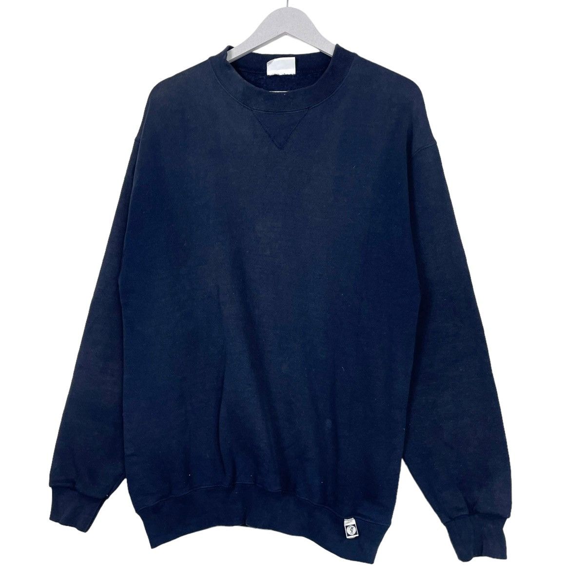 Russell Athletic × Vintage 💥PLAIN DISCUS NAVY COLOUR CREWNECK SWEATSHIRT Size US M / EU 48-50 / 2 - 2 Thumbnail