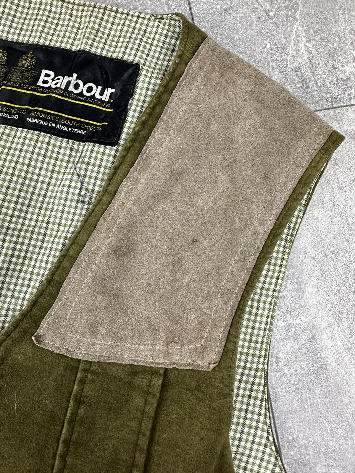 Barbour Barbour Vintage Olive/Green With Suede Shoulder Panels Size US S / EU 44-46 / 1 - 3 Thumbnail