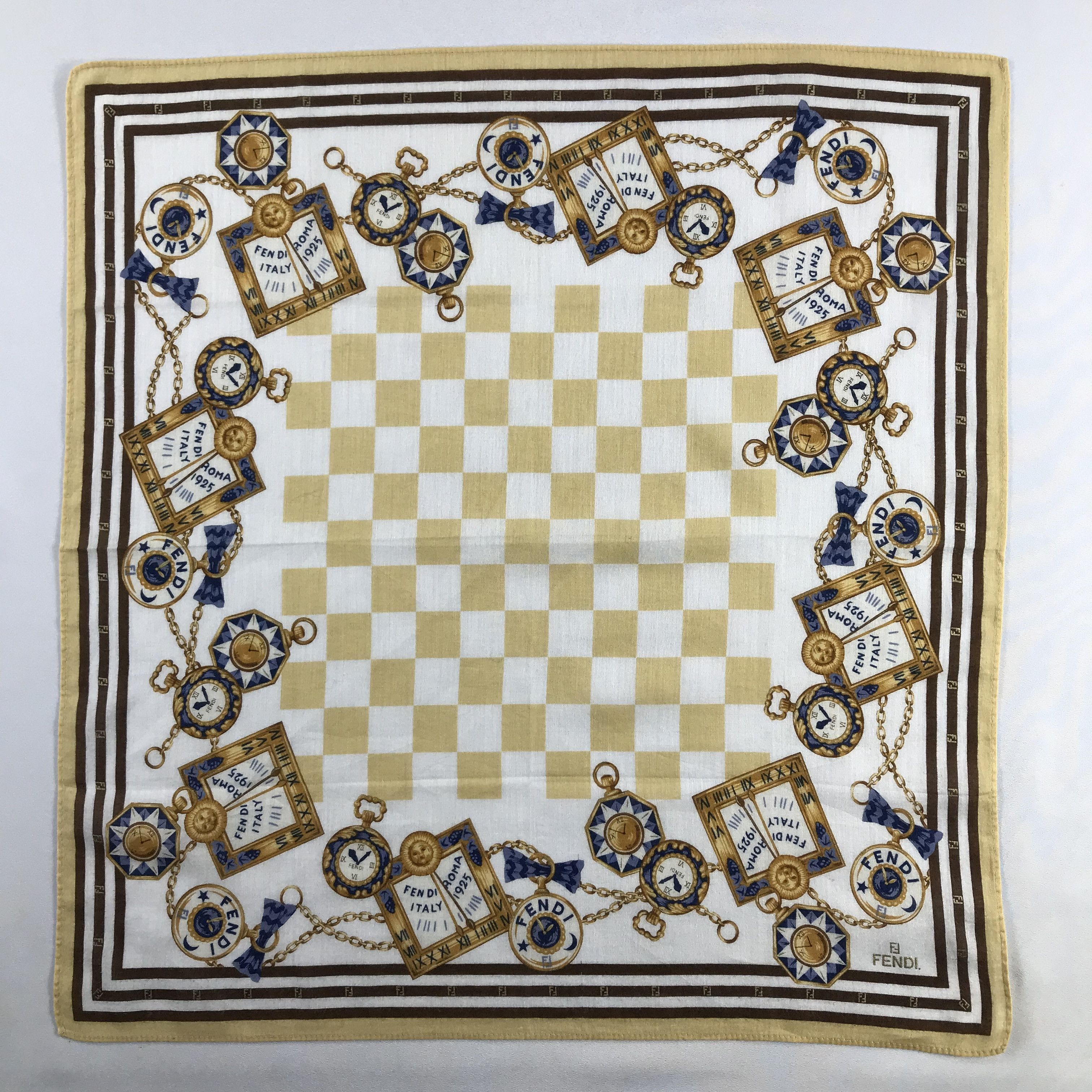 Vintage FENDI Handkerchief / Bandana / Neckerchief C664 Size ONE SIZE - 3 Thumbnail