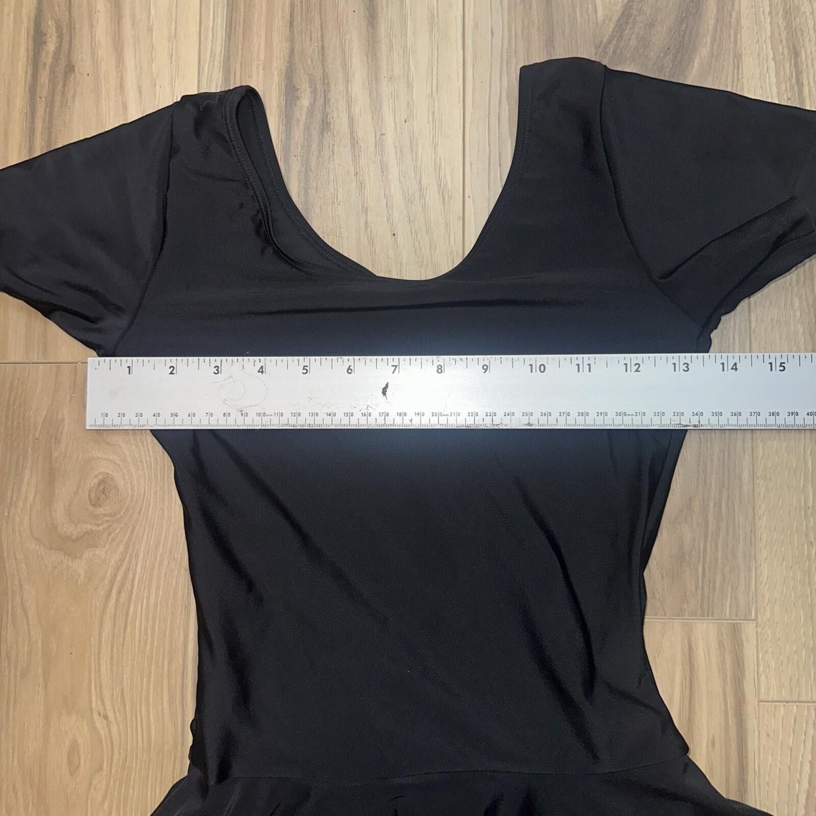 Other Speerise Black Short Sleeve Leotard Small Size ONE SIZE - 4 Thumbnail