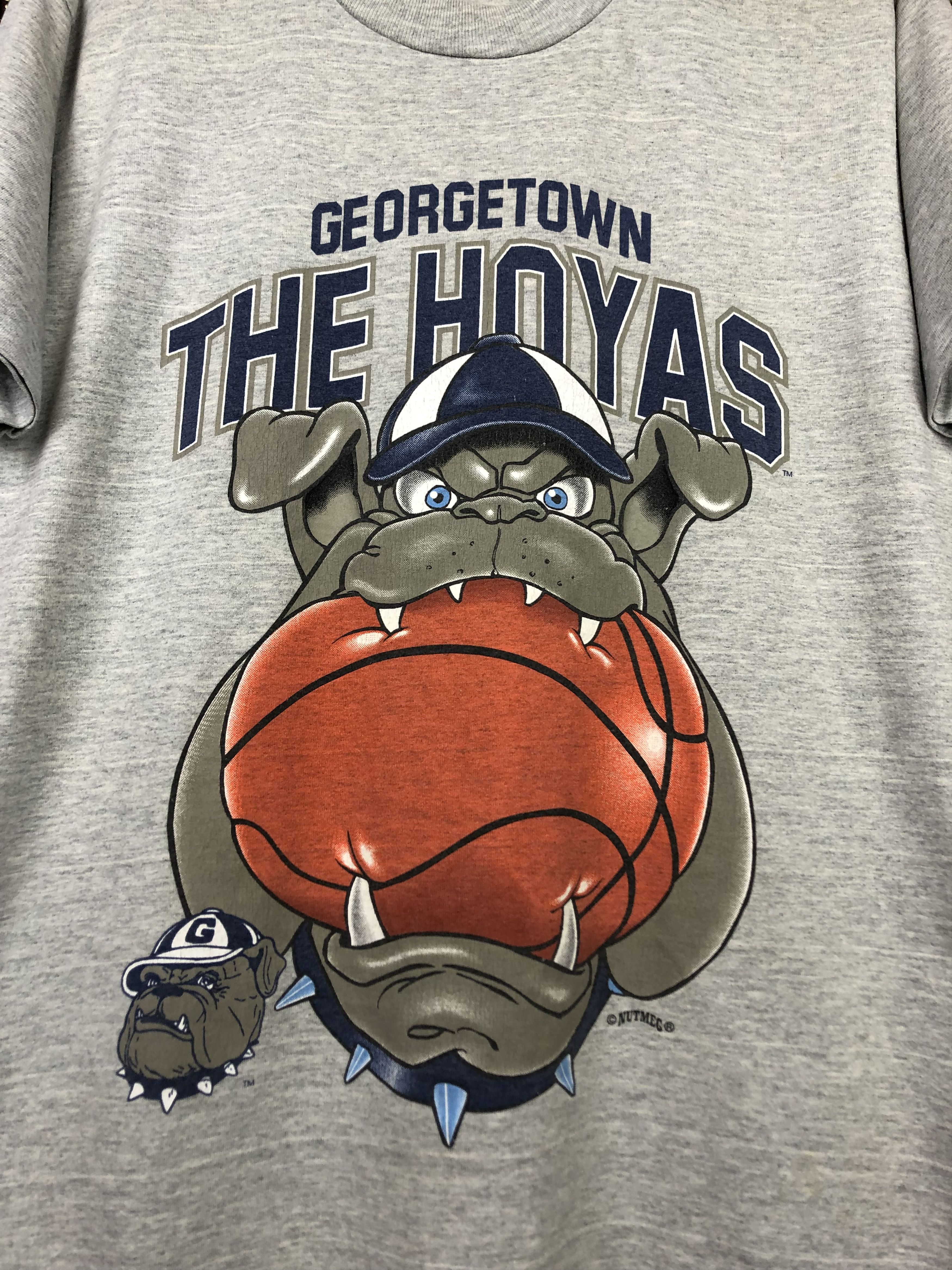Nutmeg Vintage 90's Nutmeg Georgetown Hoyas Shirt Tee University Size US L / EU 52-54 / 3 - 3 Thumbnail