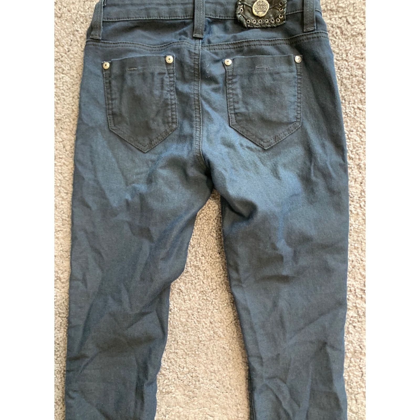Guess Guess Premium Jeans Power Skinny Blue Solid Denim Casual Stretch Straight 25 Size 42" / US 20 - 6 Thumbnail