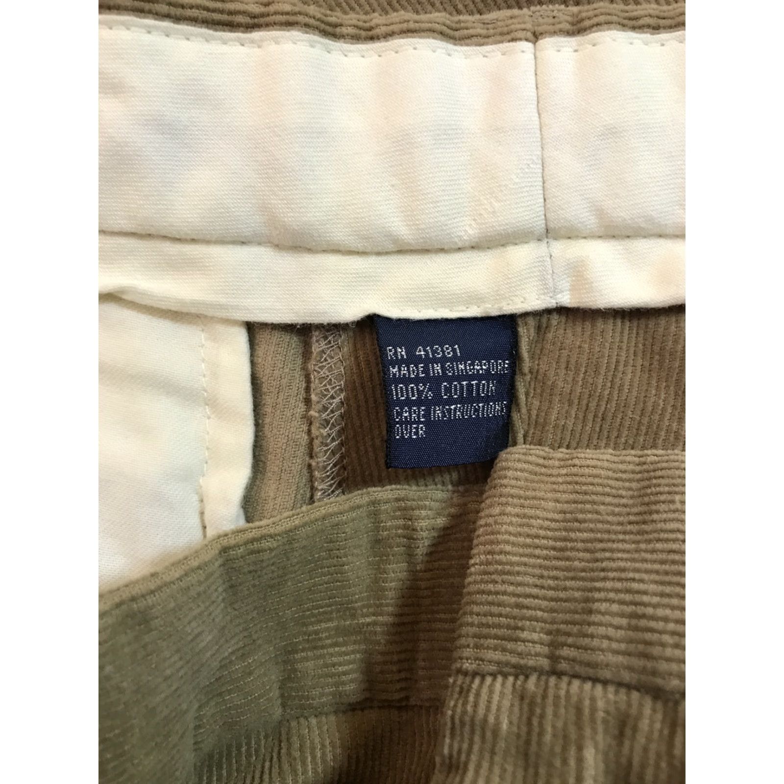 Polo Ralph Lauren VINTAGE Polo Ralph Lauren Pants Corduroy Mens 36x30 Beige 90s Cuffed Chino Regular Fit Mens Size US M / EU 48-50 / 2 - 3 Thumbnail
