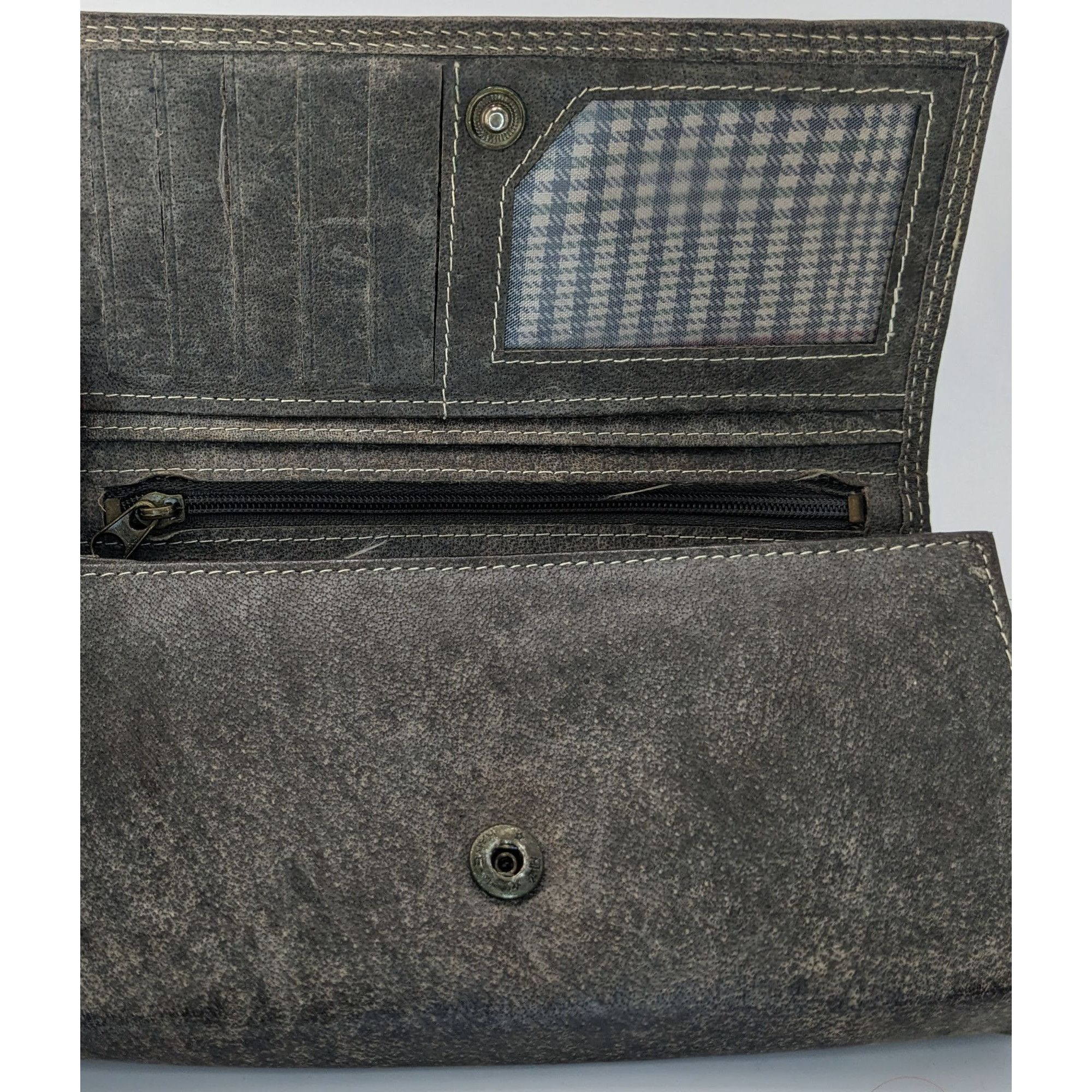 Other Vintage Wild Tiger Leather Wallet Retro Style 7x3.5 Inches W Size ONE SIZE - 7 Thumbnail