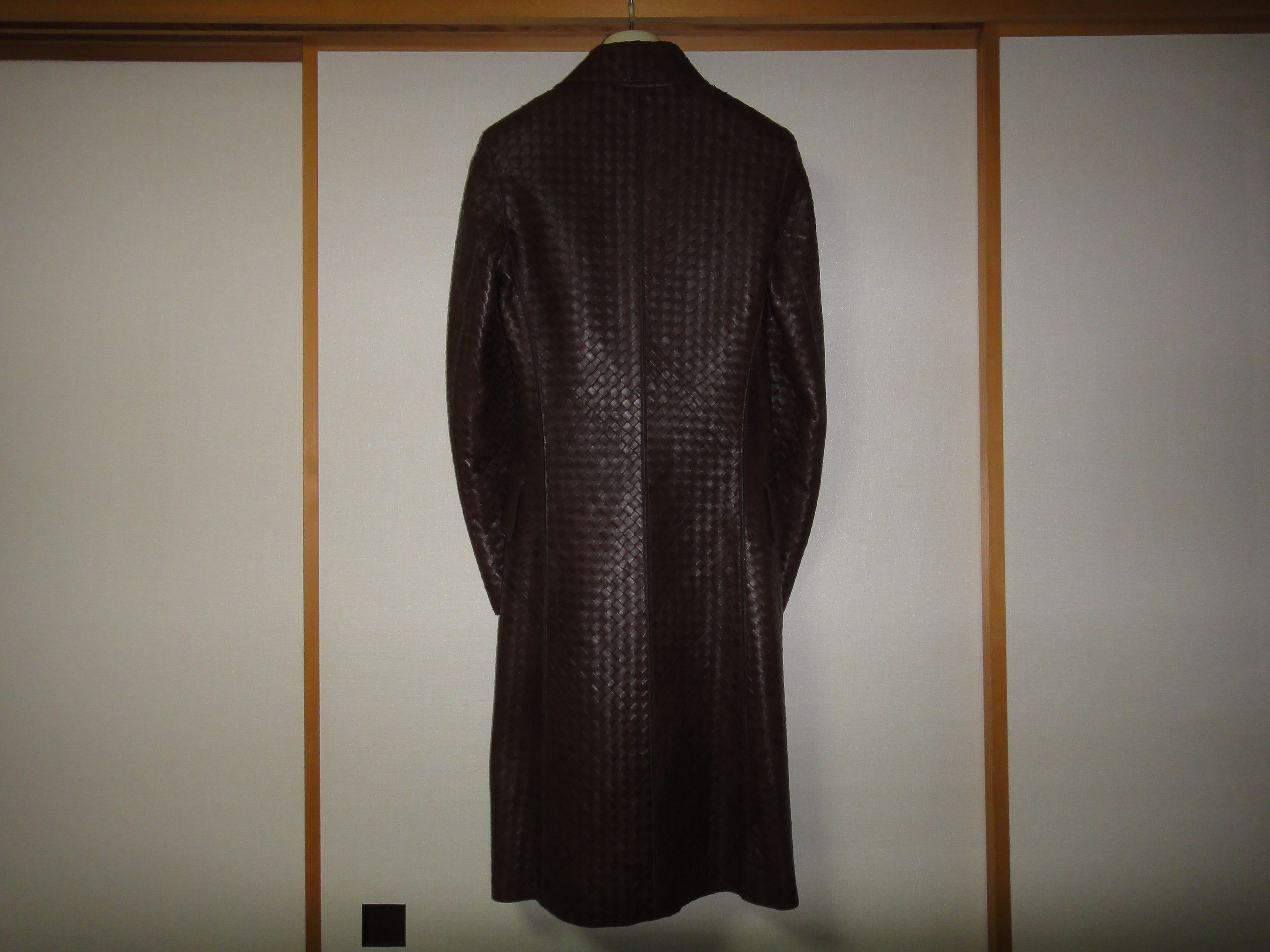 Bottega Veneta Bottega Veneta Intrecciato Leather Long Coat Unisex Size XS / US 0-2 / IT 36-38 - 2 Thumbnail
