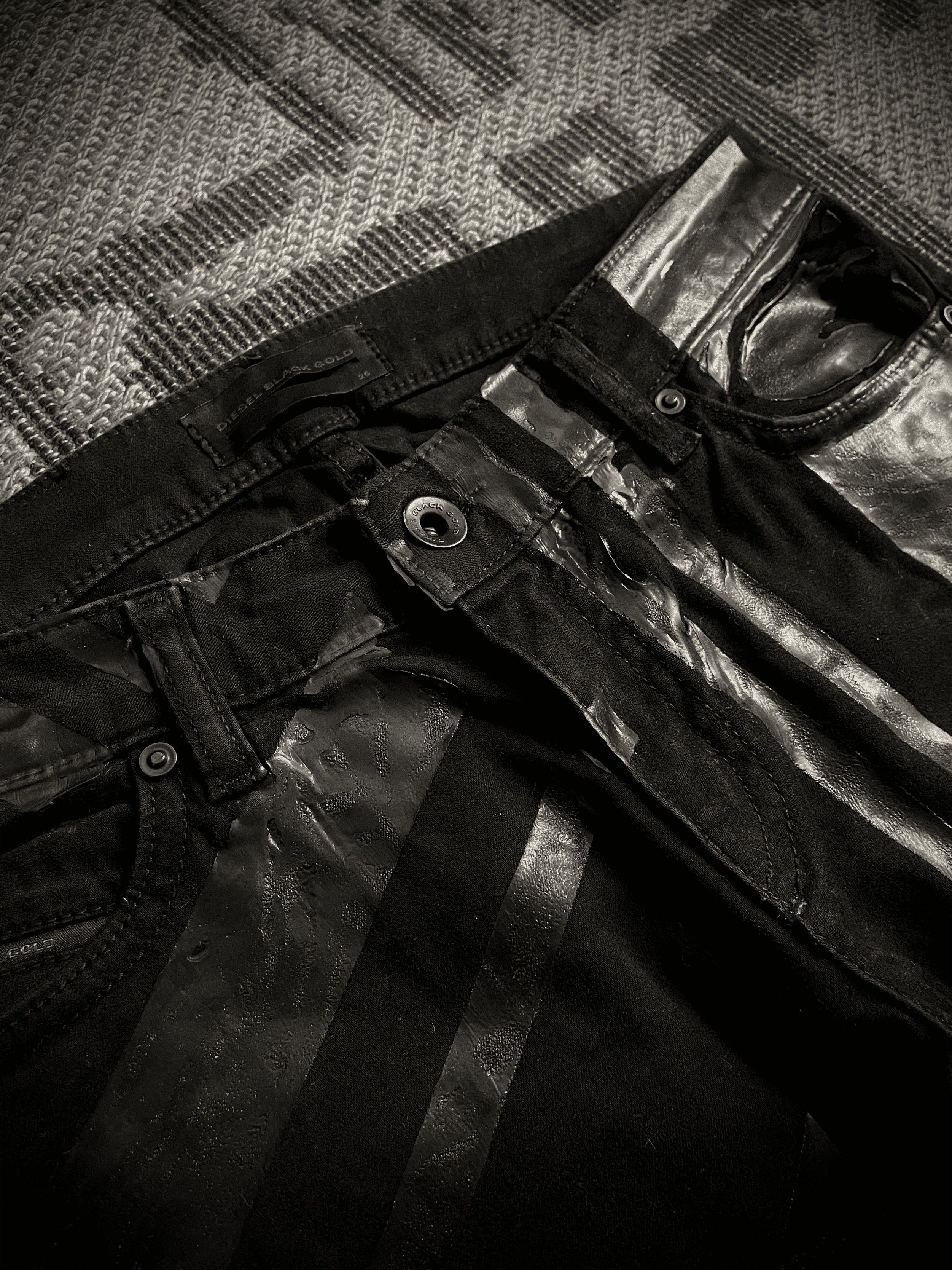 Diesel Diesel Black Gold Biker Coated Jeans Size US 28 / EU 44 - 5 Thumbnail