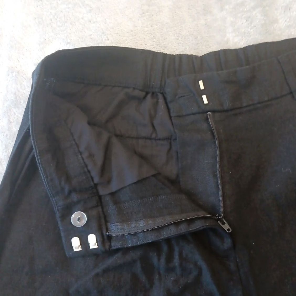 Old Navy Old Navy Taylor Wide Leg Trouser Pants Womens Medium Black Linen Blend Pockets Size 32" / US 10 / IT 46 - 5 Thumbnail