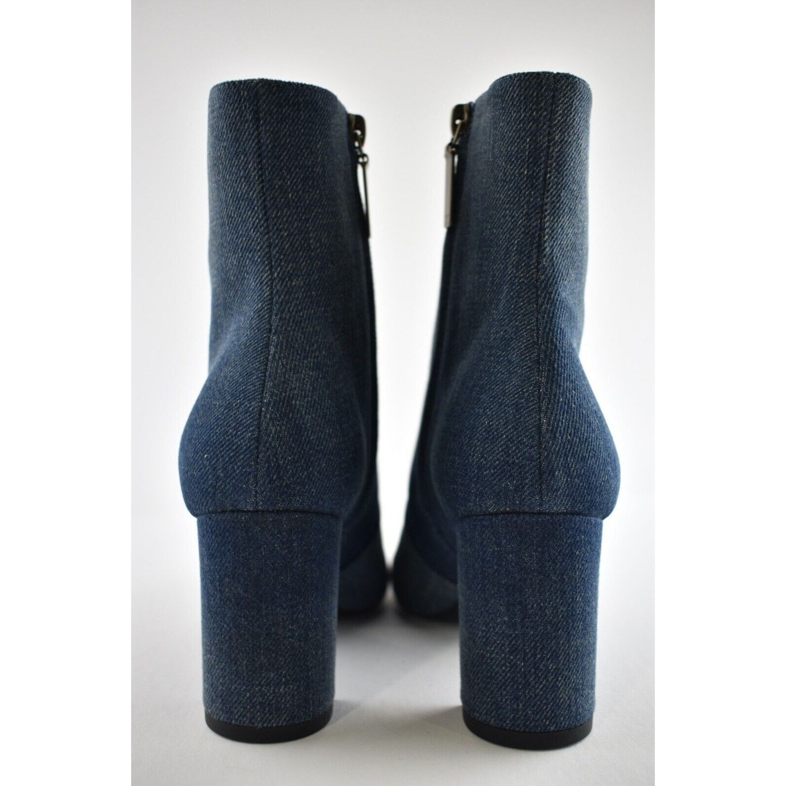 Yves Saint Laurent Saint Laurent Lou 75 Blue Jeans Denim YSL Zip Block Heel Size US 6.5 / IT 36.5 - 11 Thumbnail