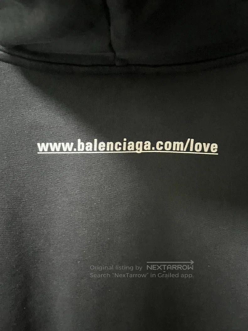 Balenciaga Balenciaga Black I Love U Logo Hoodie. Size US M / EU 48-50 / 2 - 4 Thumbnail