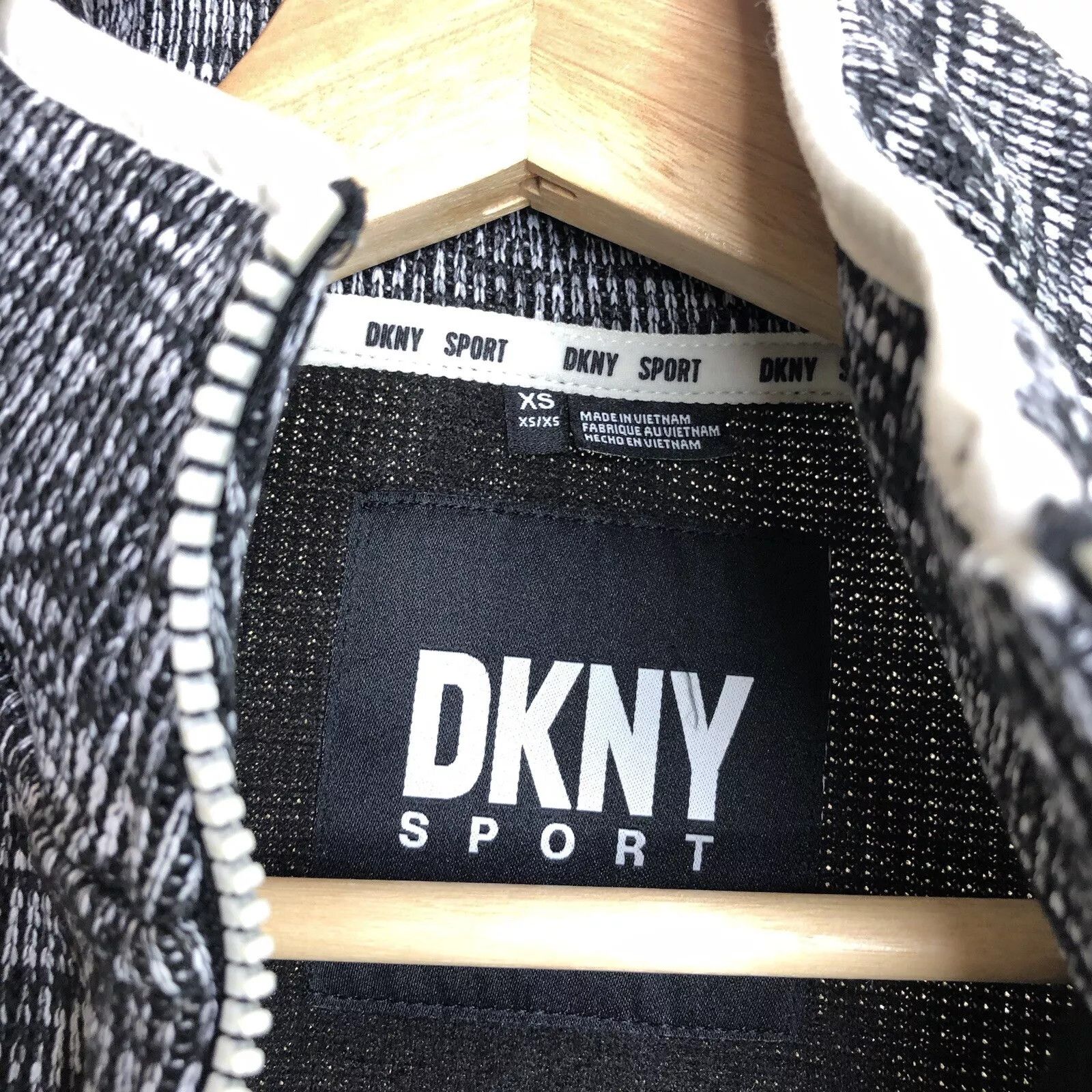 DKNY DKNY Spot Women Crop Sweater XS Fleece Long Sleeve Half-Zip Size XS / US 0-2 / IT 36-38 - 3 Thumbnail
