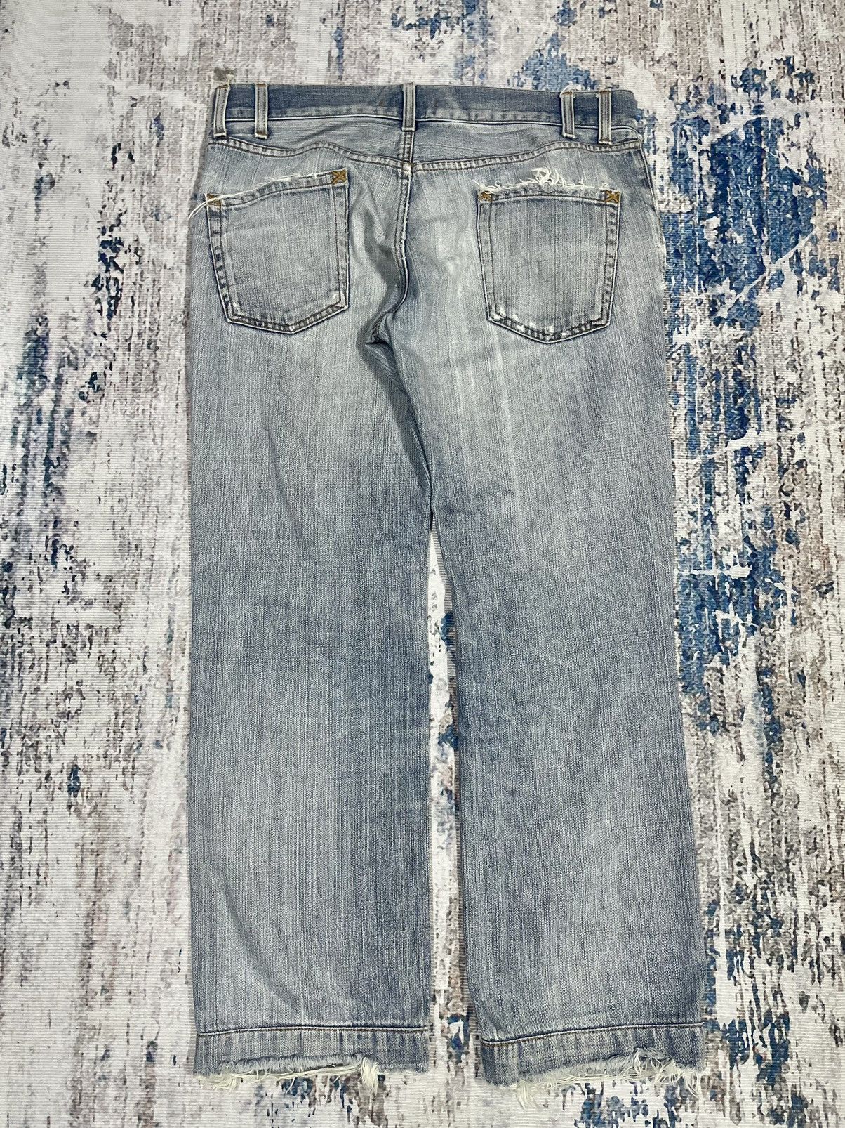 Dolce & Gabbana SS04 DOLCE&GABBANA DAVID BECKHAM DISTRESSED LIGHT WASH JEANS Size US 35 - 2 Thumbnail