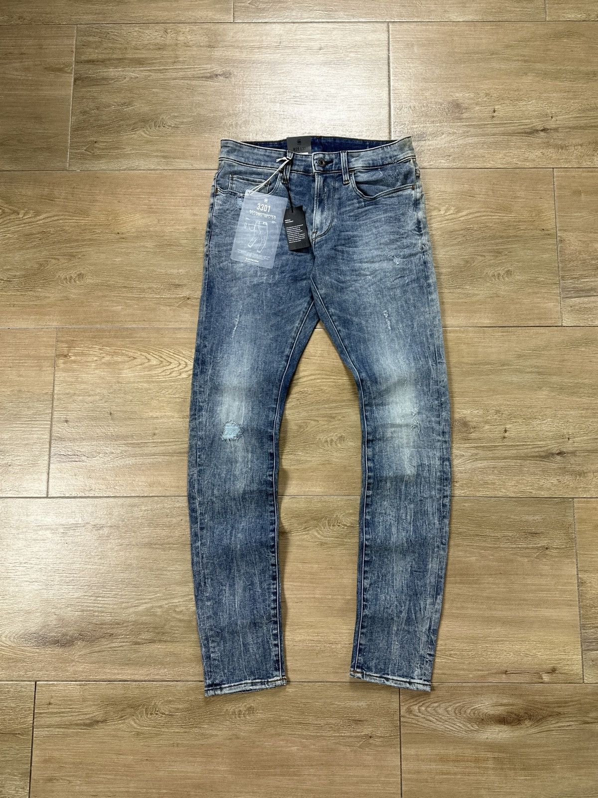 G-Star NEW🏷️ G-Star Raw 3301 Deconstructed Super Slim Denim Jeans Size US 28 / EU 44 - 1 Thumbnail