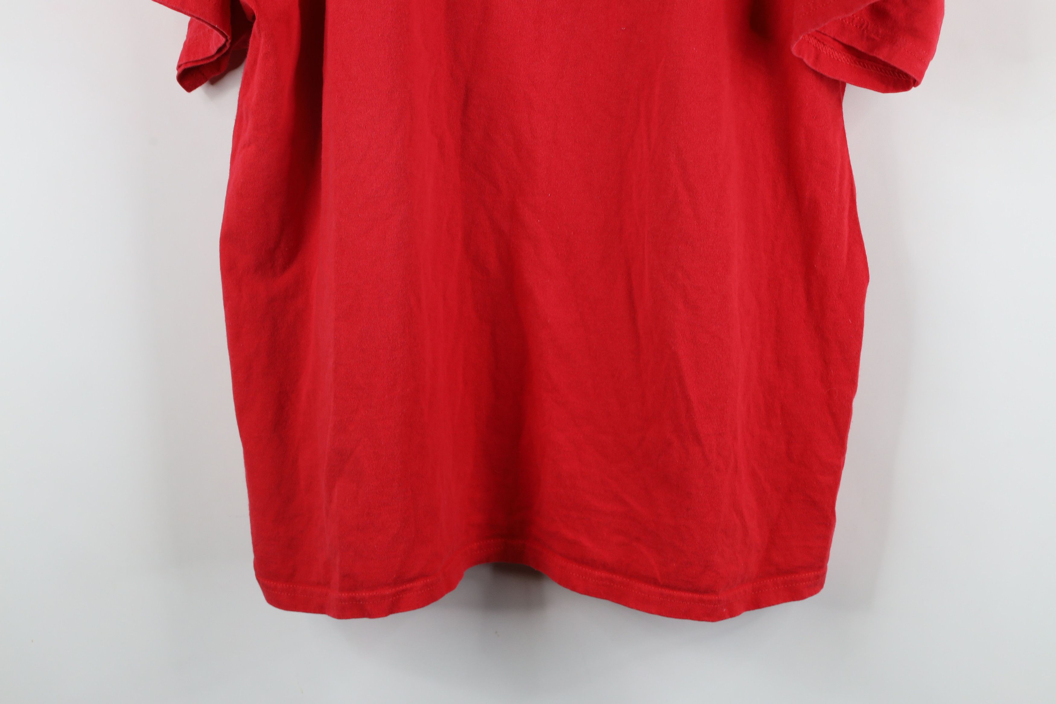 Nike × Vintage Vintage 90s Nike Soccer Coaches Big Swoosh T-Shirt Red Size US XL / EU 56 / 4 - 3 Thumbnail
