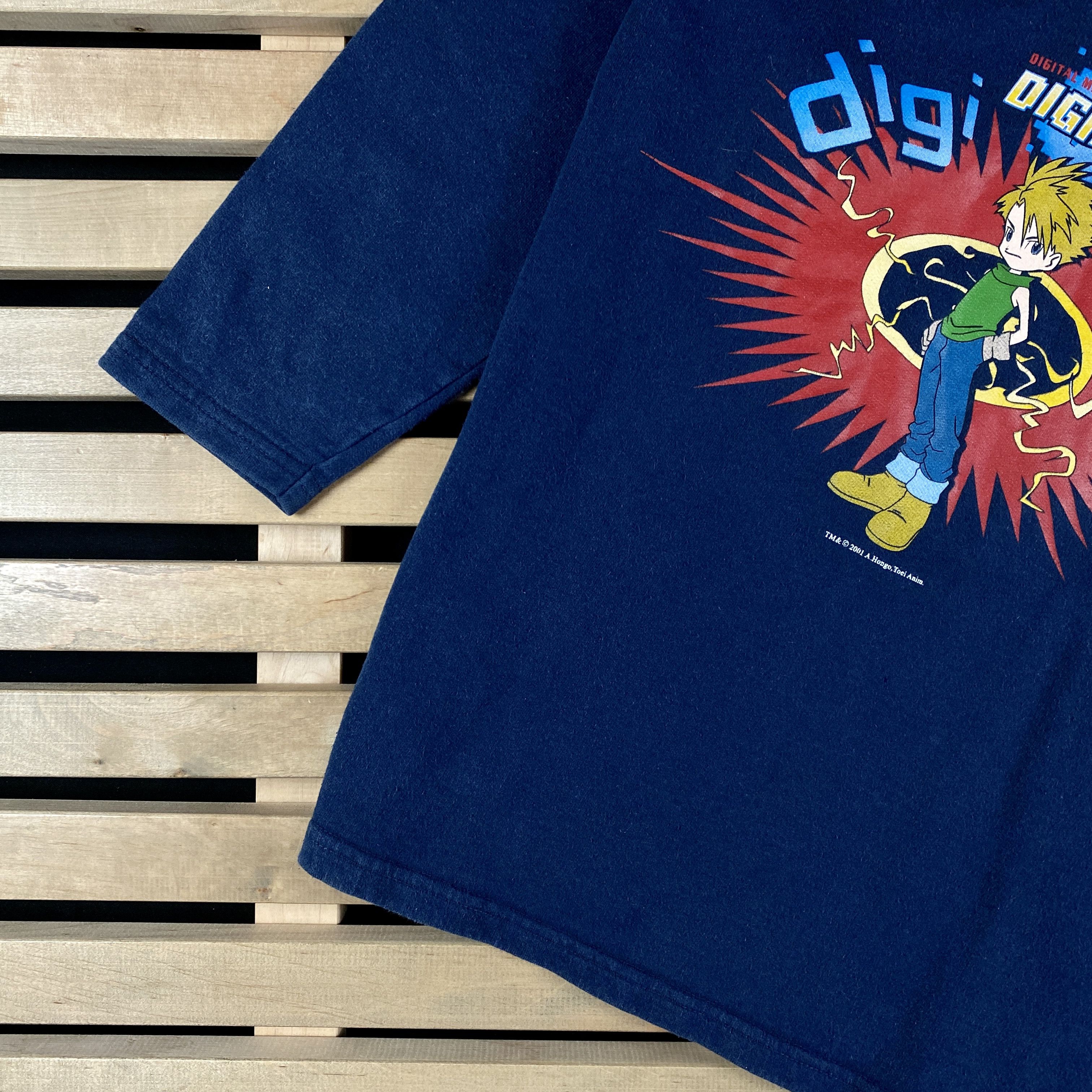 Japanese Brand × Vintage Mens Vintage Sweatshirts Digimon 2001 Size M Size US M / EU 48-50 / 2 - 3 Thumbnail