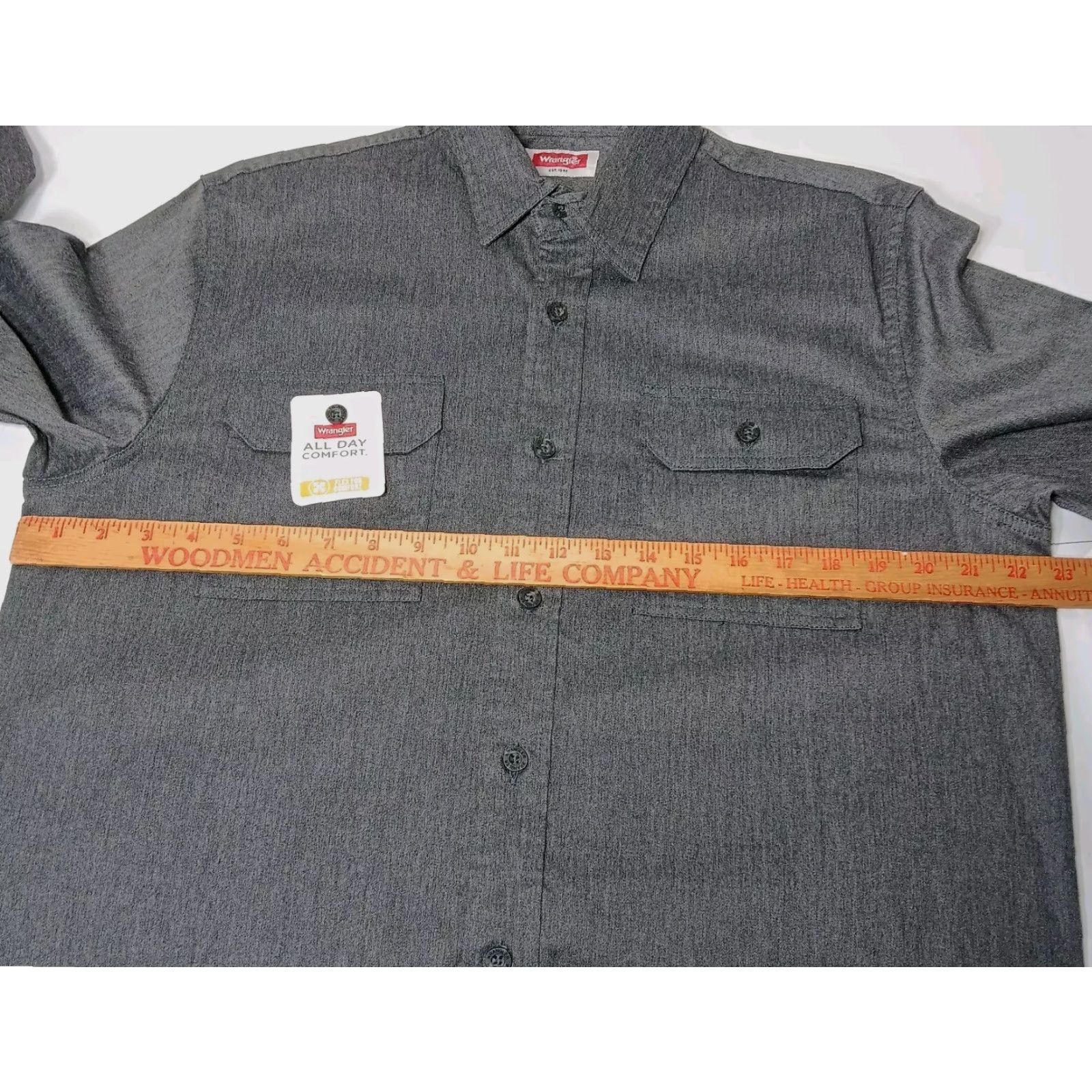 Wrangler VINTAGE Wrangler Work Shirt Men Medium Gray Long Sleeve Button-Up Collared Casual Fall Winter Size US M / EU 48-50 / 2 - 3 Thumbnail