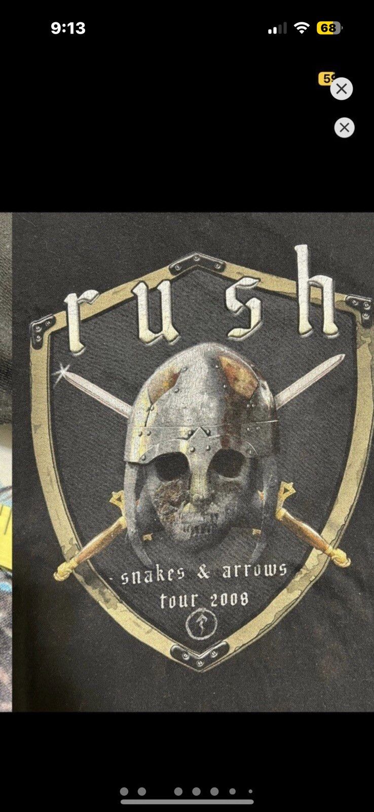 Vintage ***FINAL DROP***RARE 2008 RUSH “SNAKES & ARROWS” TOURSHIRT M Size US M / EU 48-50 / 2 - 3 Thumbnail