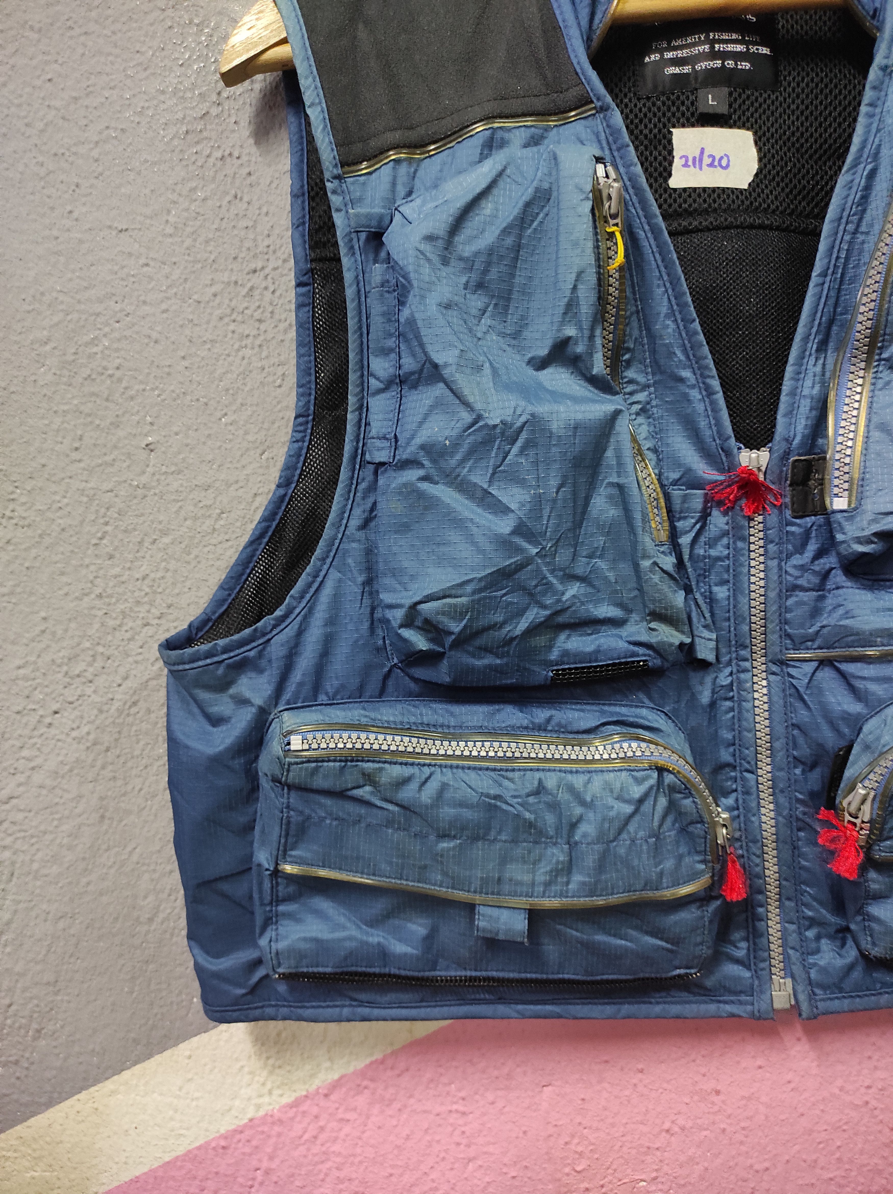 Japanese Brand SHIMOTSUKE MULTIPOCKET SUN FADED VEST JACKET Size US L / EU 52-54 / 3 - 5 Thumbnail
