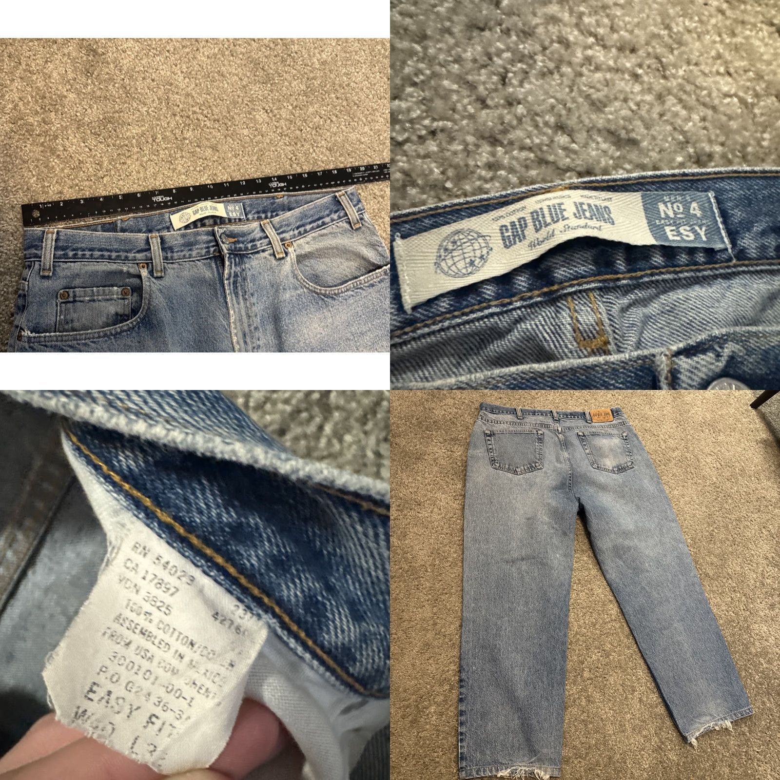 Gap VINTAGE Gap Jeans Blue Denim USA 90s Straight 40x32 Men REGULAR Size 40 32 Inseam Size US 40 / EU 56 - 8 Thumbnail