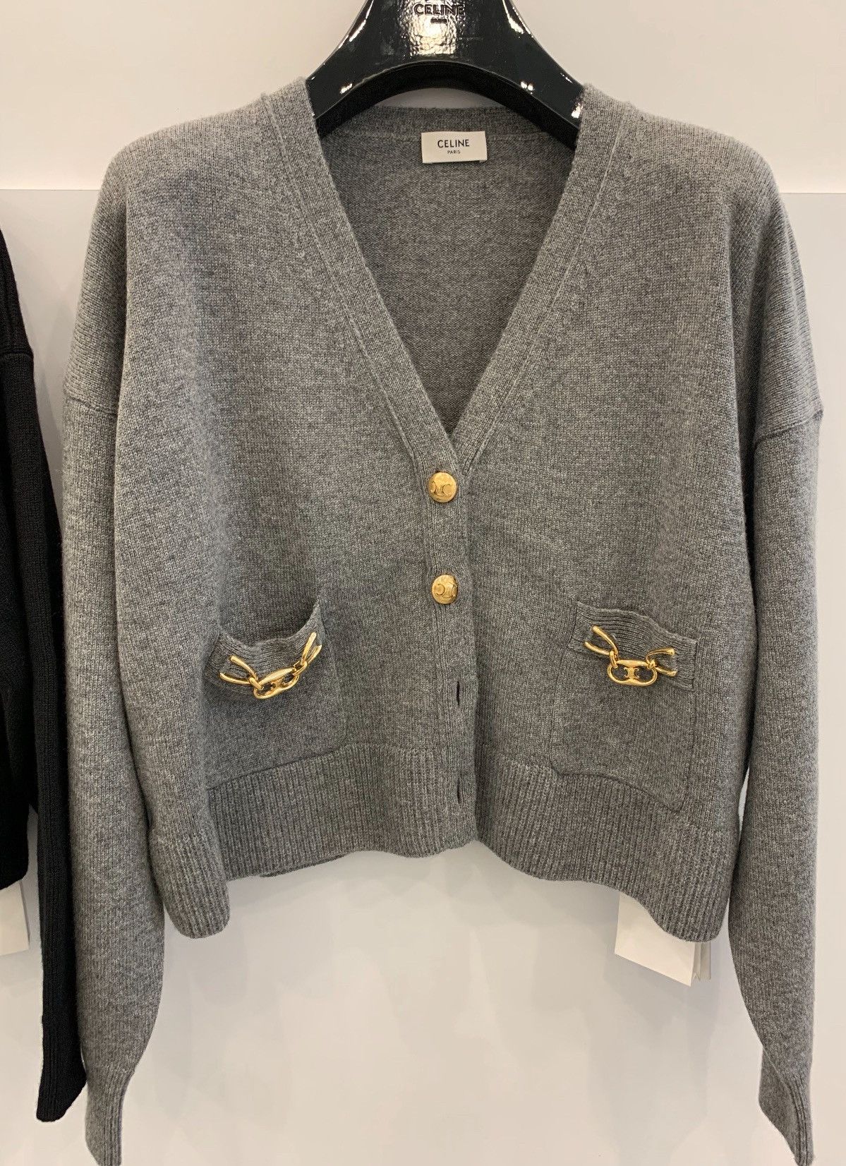 cardigan with gourmettes in heritage cashmere