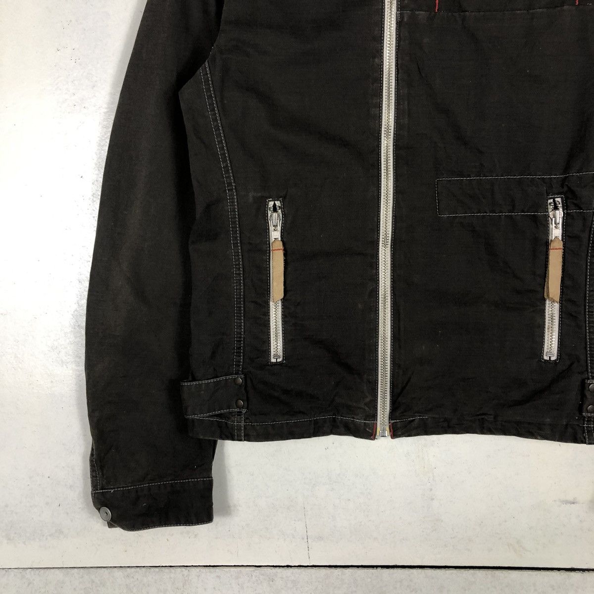 Japanese Brand 📌CROPPED BIKER JACKET ZIPPER BALL Size US M / EU 48-50 / 2 - 6 Thumbnail