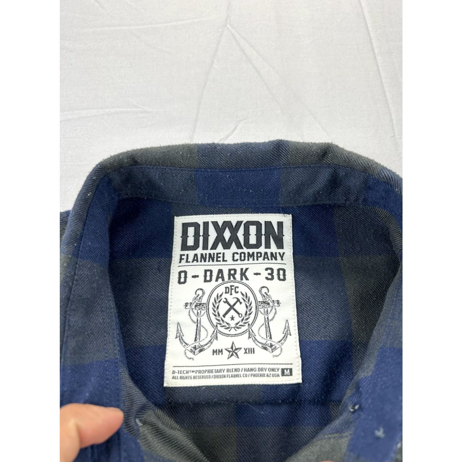 Vintage Dixxon Flannel Shirt Women’s Medium Blue Gray Plaid 0 Dark 30 Button Long Sleeve Regular M Womens Blue Gray Buffalo Plaid Ladies Shirt Size M / US 6-8 / IT 42-44 - 3 Thumbnail