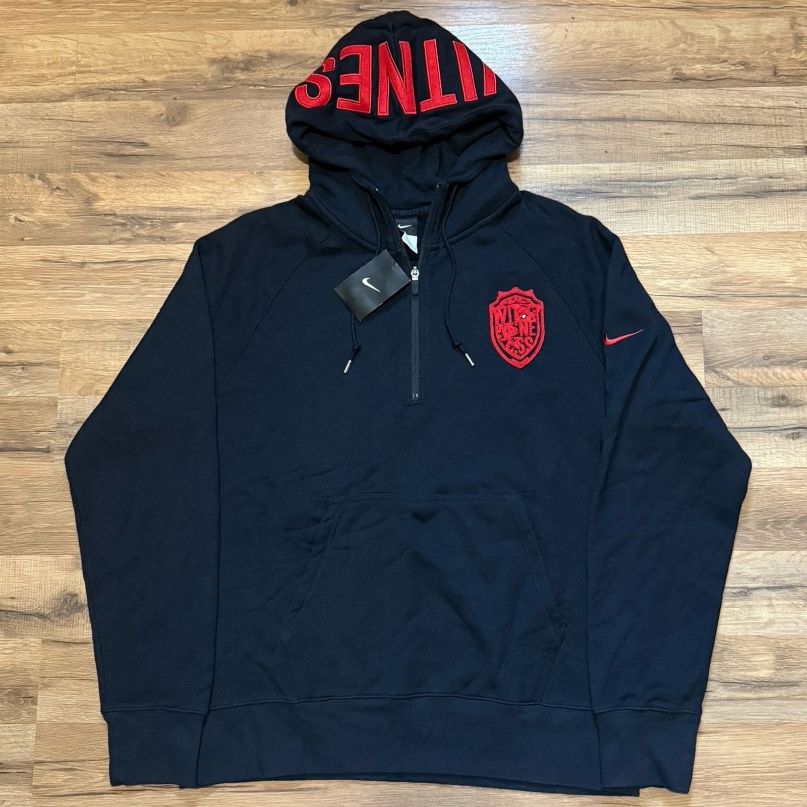 Nike × Supreme Supreme Nike Half Zip Hoodie Sweatshirt Black Large