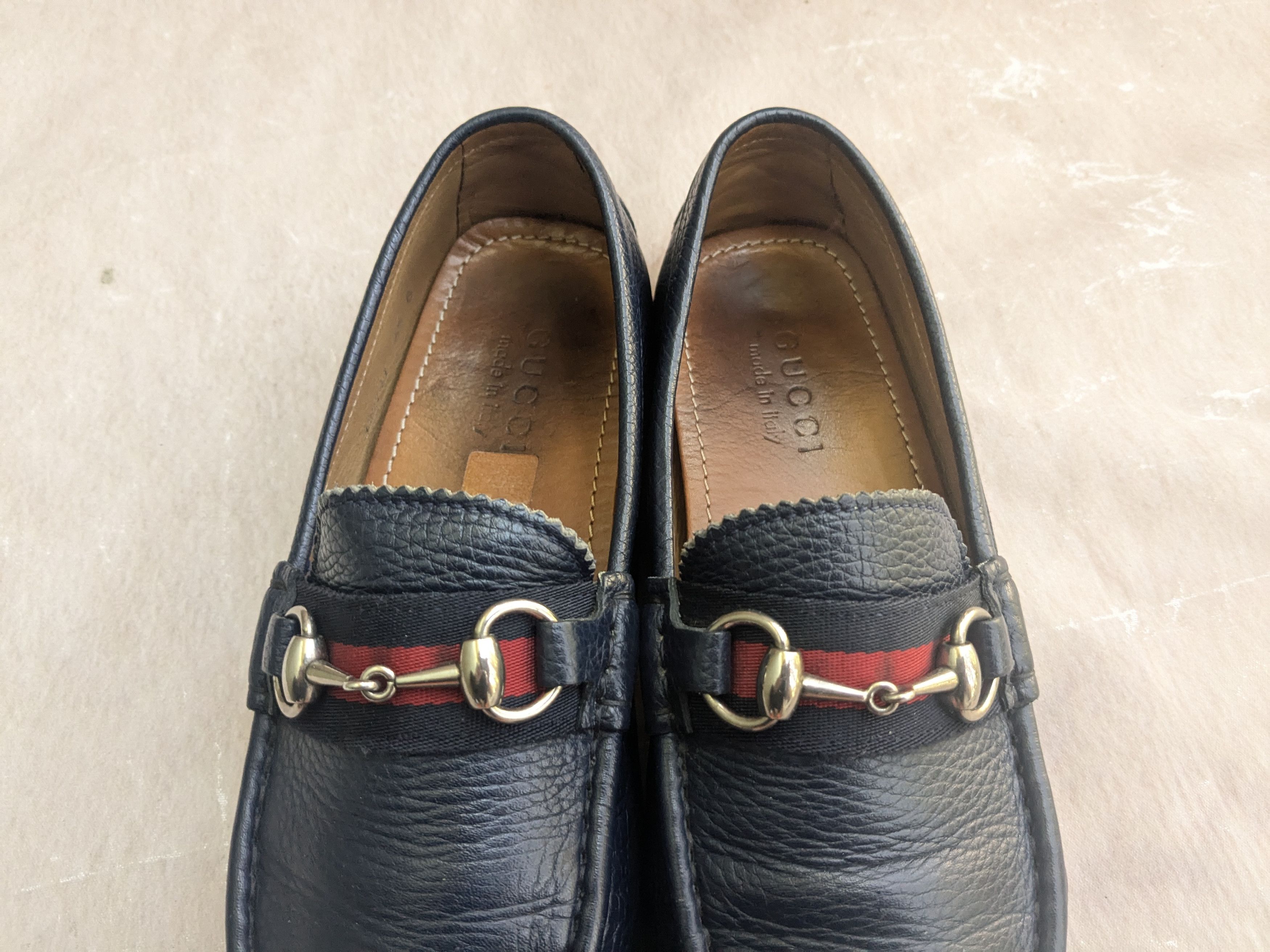 Gucci × Tom Ford Gucci Horsebit Driving Loafers Navy Blue Leather 7 Snaffle Size US 7 / EU 40 - 4 Thumbnail