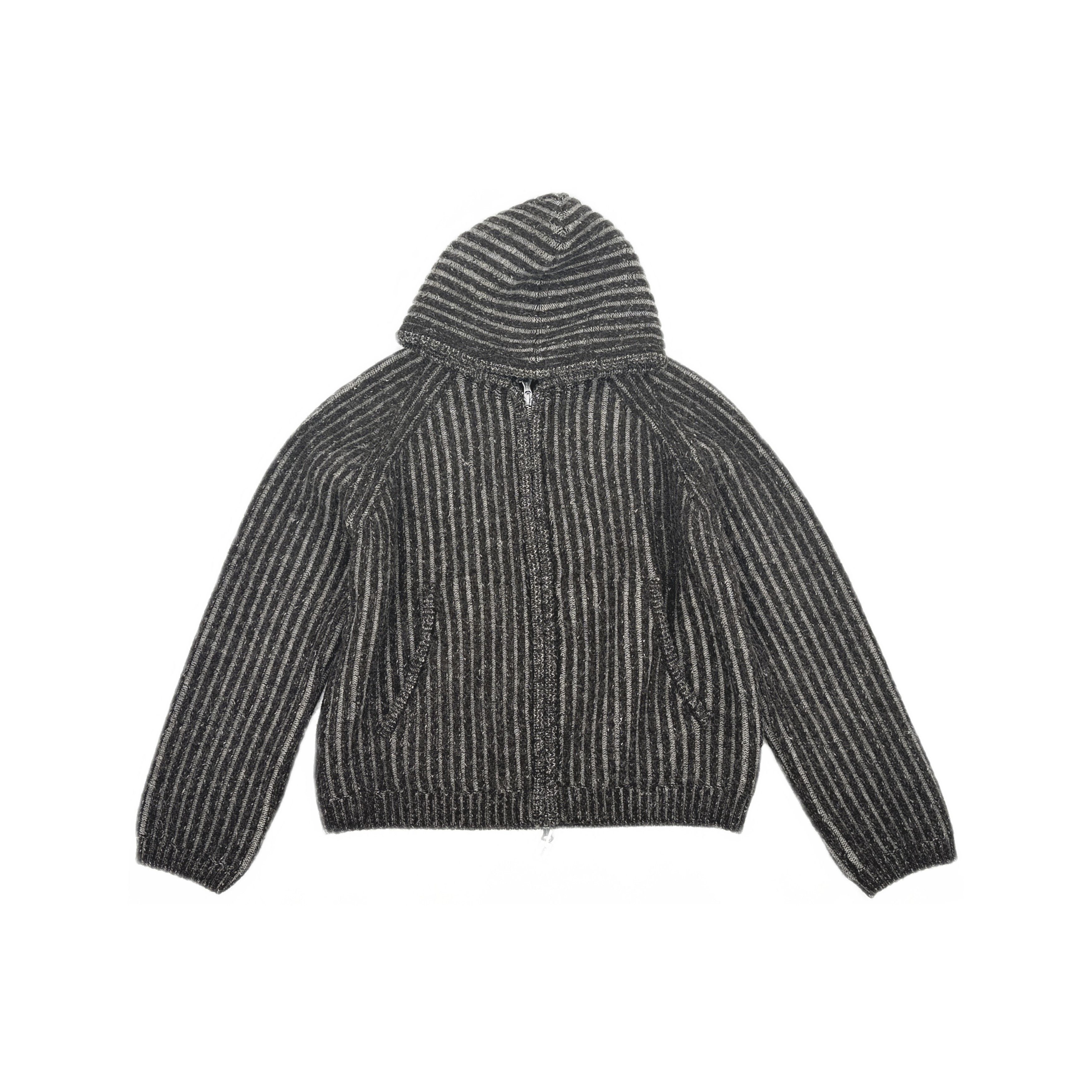 Our Legacy Our Legacy SHRUNKEN FULLZIP POLO Scoobie Stripe Velour