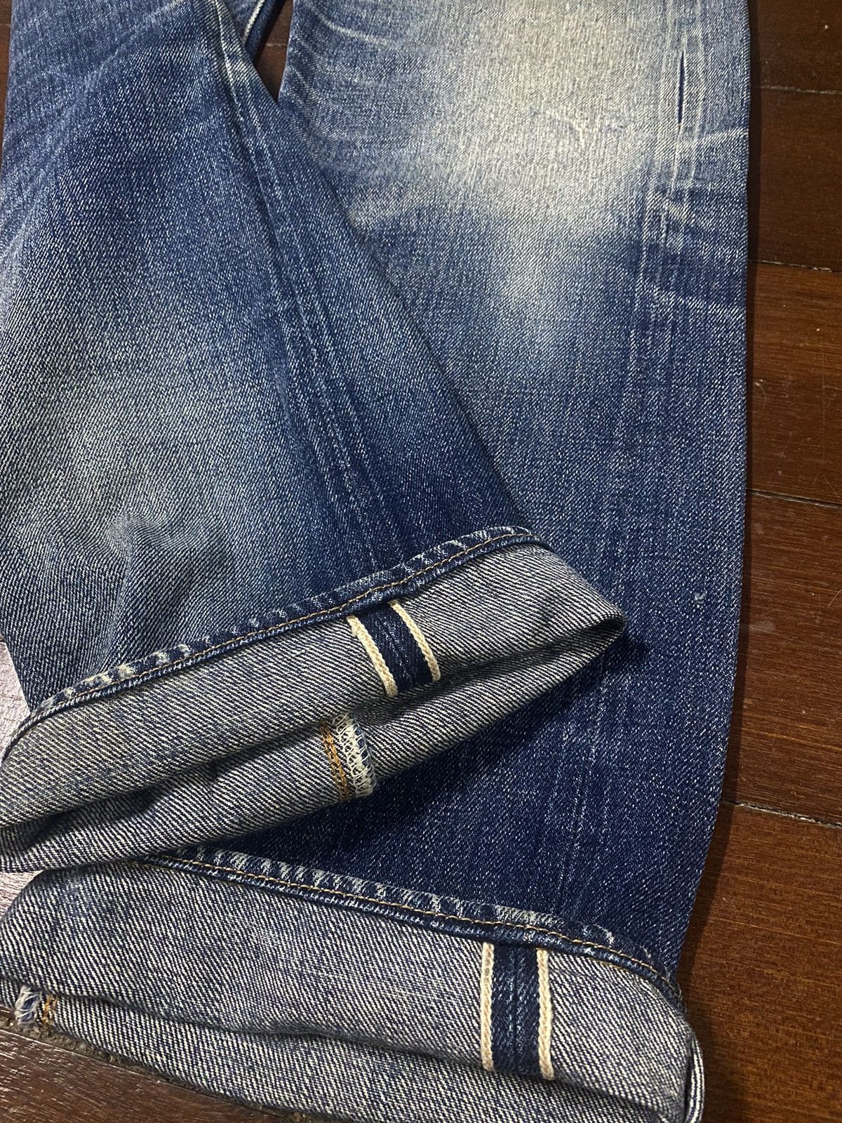 Denime Vintage 90s DENIME JAPAN Distress Mud Denim Selvedge Jeans Size US 36 / EU 52 - 16 Thumbnail