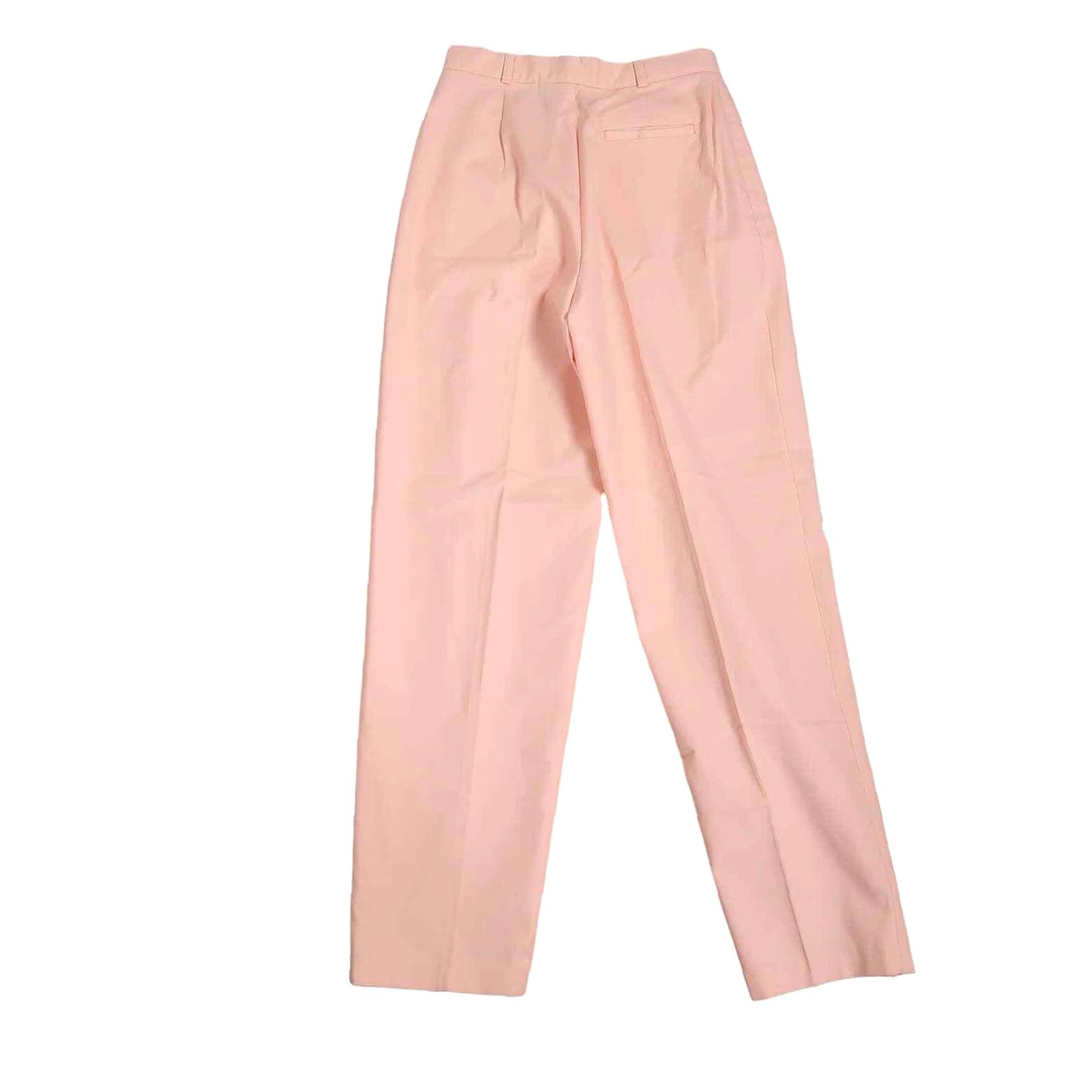 Vintage VINTAGE 80s peach orange high rise pleat front straight leg pants 26" Regular Cotton 29" Inseam 10 Mens Womens? Size 26" / US 2 / IT 38 - 3 Thumbnail