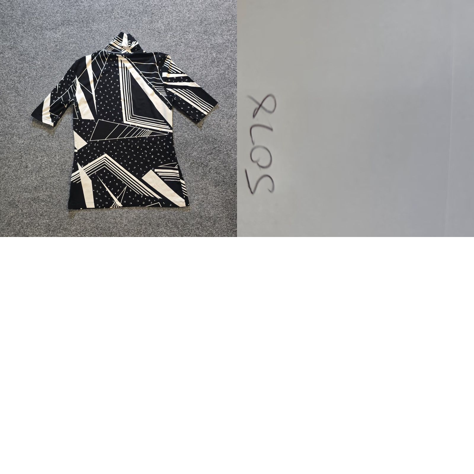 Ralph Lauren Lauren Ralph Lauren Top Womens Medium Petite Black Abstract Turtleneck Casual Size M / US 6-8 / IT 42-44 - 8 Thumbnail