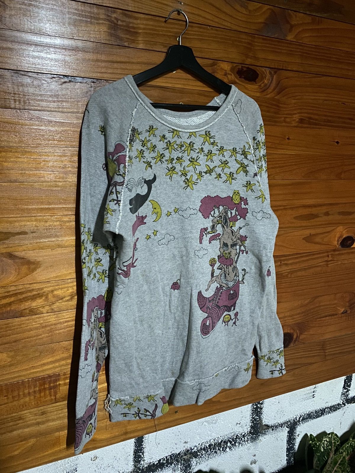 Japanese Brand Vintage IDEOT Japan 100% Cotton Graphic Print Sweater Size US M / EU 48-50 / 2 - 5 Thumbnail