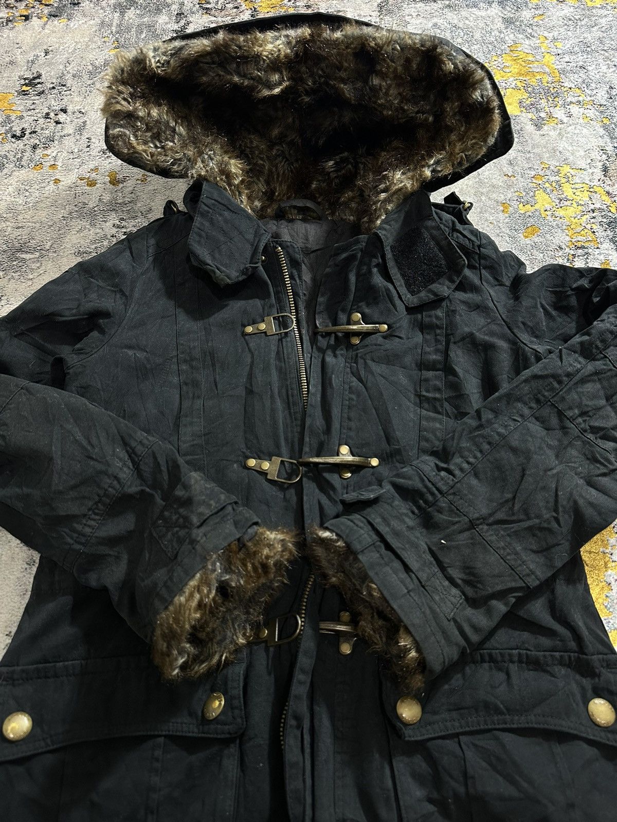 If Six Was Nine 2000s PUNK PADLOCK FAUX FUR APOCALYPSE JACKET LGB STYLE Size US M / EU 48-50 / 2 - 1 Thumbnail